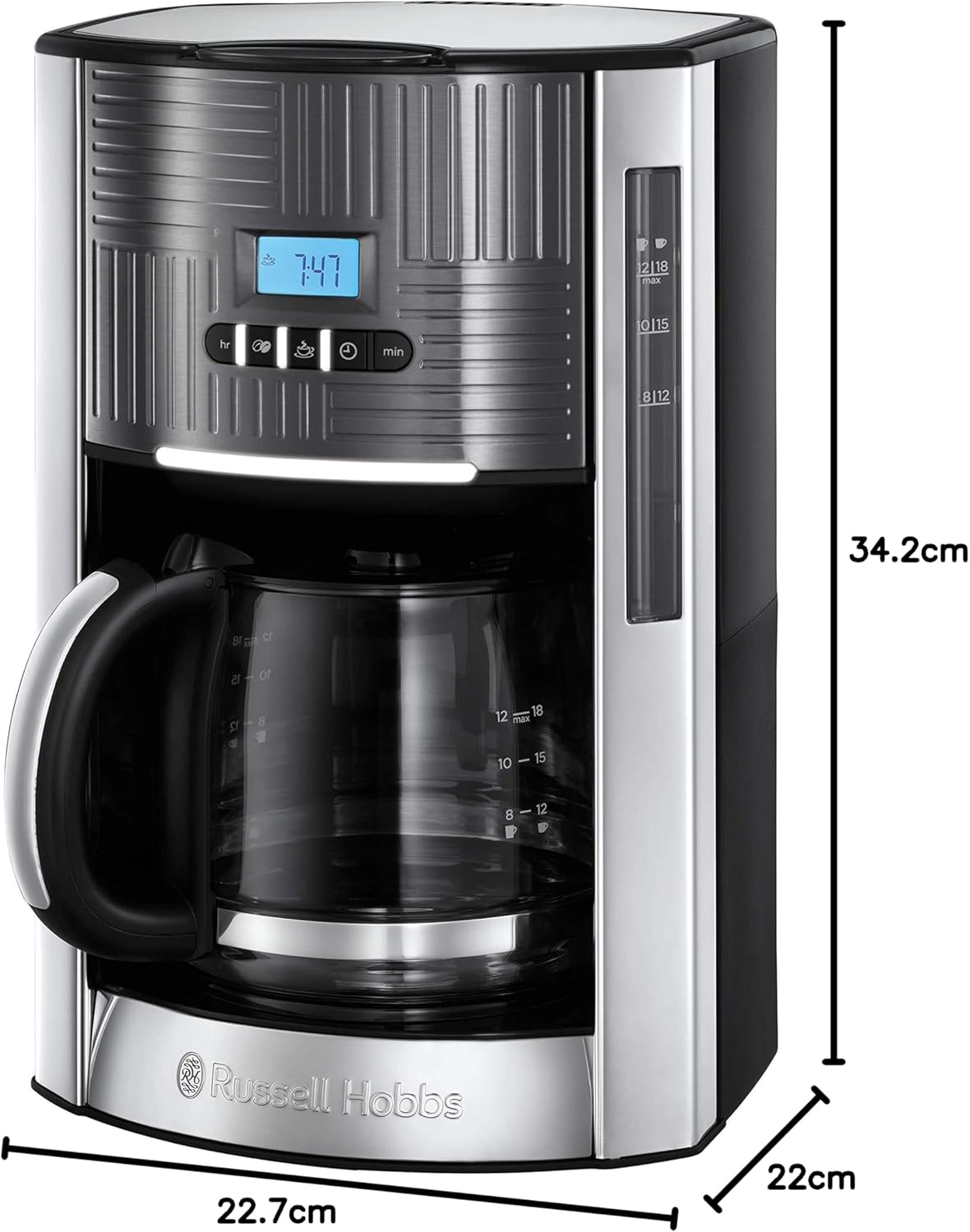 Russell Hobbs GeoSteel Frühstückset Toaster, Wasserkocher und Kaffeemaschine