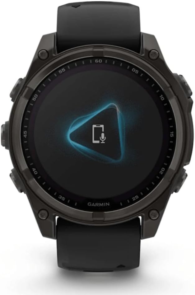 Fenix 8-47 mm, AMOLED, Saphir, Carbongrau, DLC Titan mit schwarz/kieselgrauem Silikon