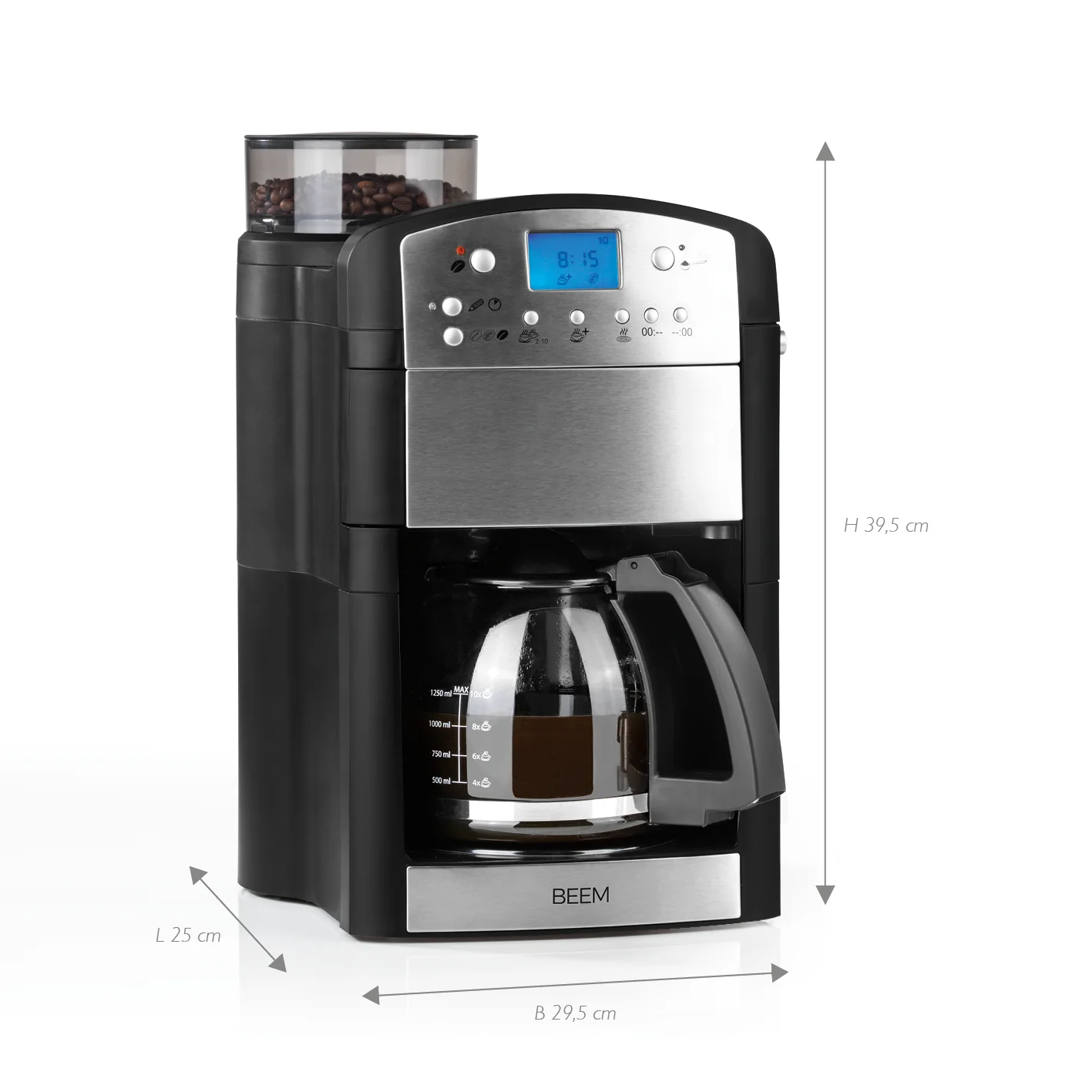 FRESH-AROMA-PERFECT Macchina da caffè filtro con macinacaffè - Caraffa in vetro