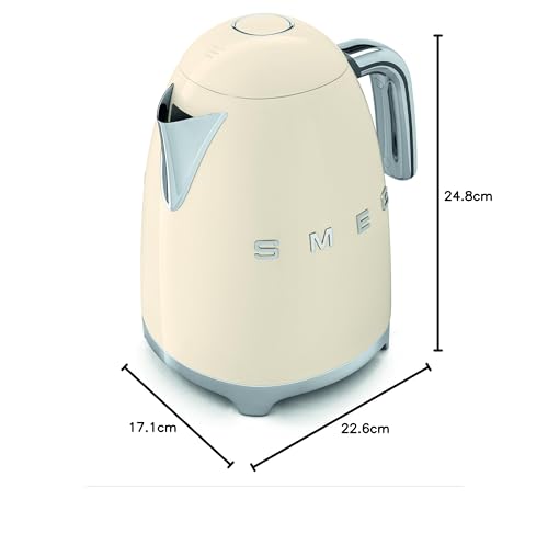 SMEG Bollitore Elettrico KLF01CREU, 2400 W, 7 Cups, Acciaio Inossidabile, Crema : Amazon.it: Casa e cucina