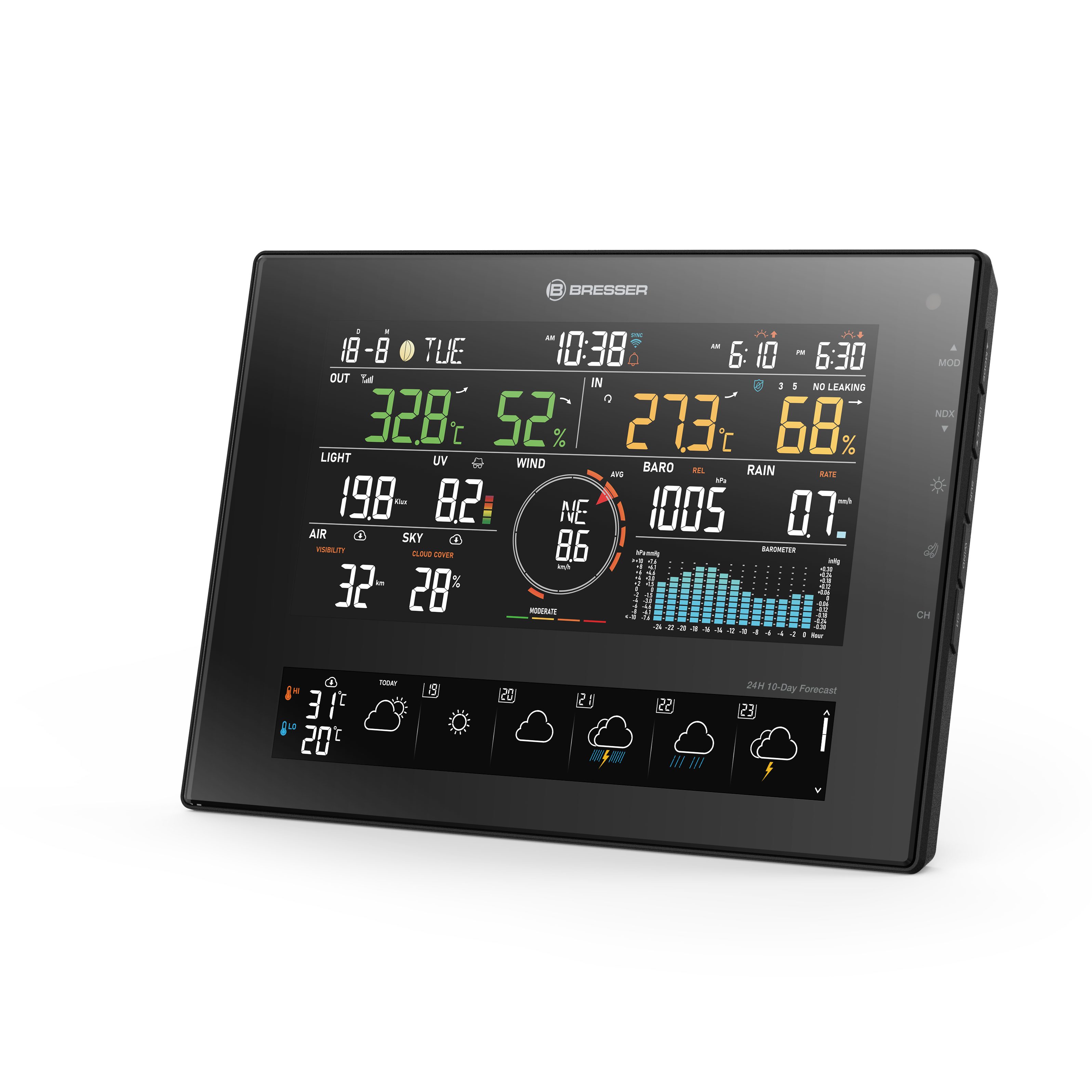 Wetterstation BRESSER 11-Tage 4CAST CV WLAN-Wetterstation 7-in-1