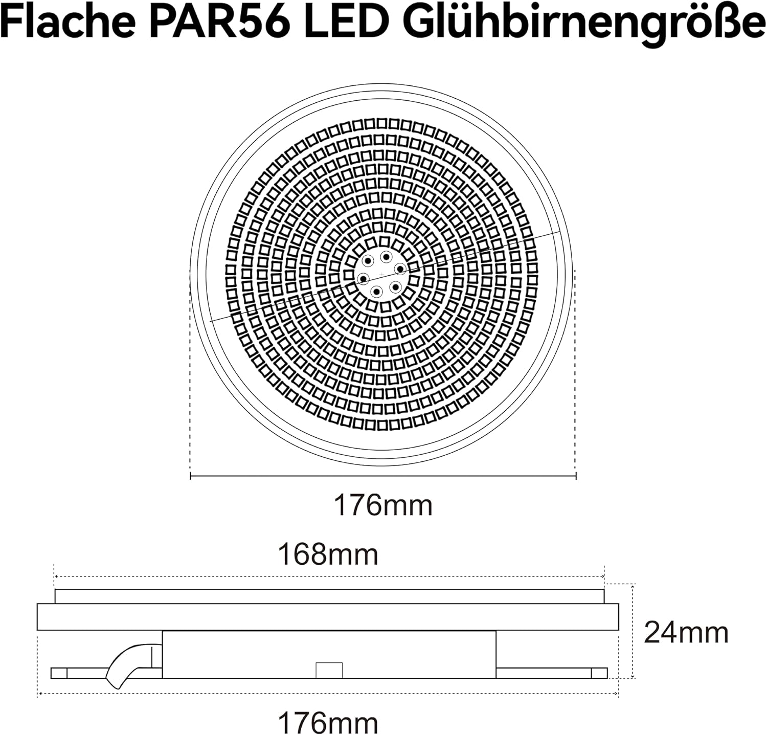 LyLmLe Harz Gefüllt LED Poolbeleuchtung PAR56, 35W Ultraflach RGB Farbwechsel Poolscheinwerfer Externe Synchronisation mit Fernbedienung, Dimmbar Schwimmbad Lampe,IP68 Wasserdicht, 12V AC(2er-Pack)