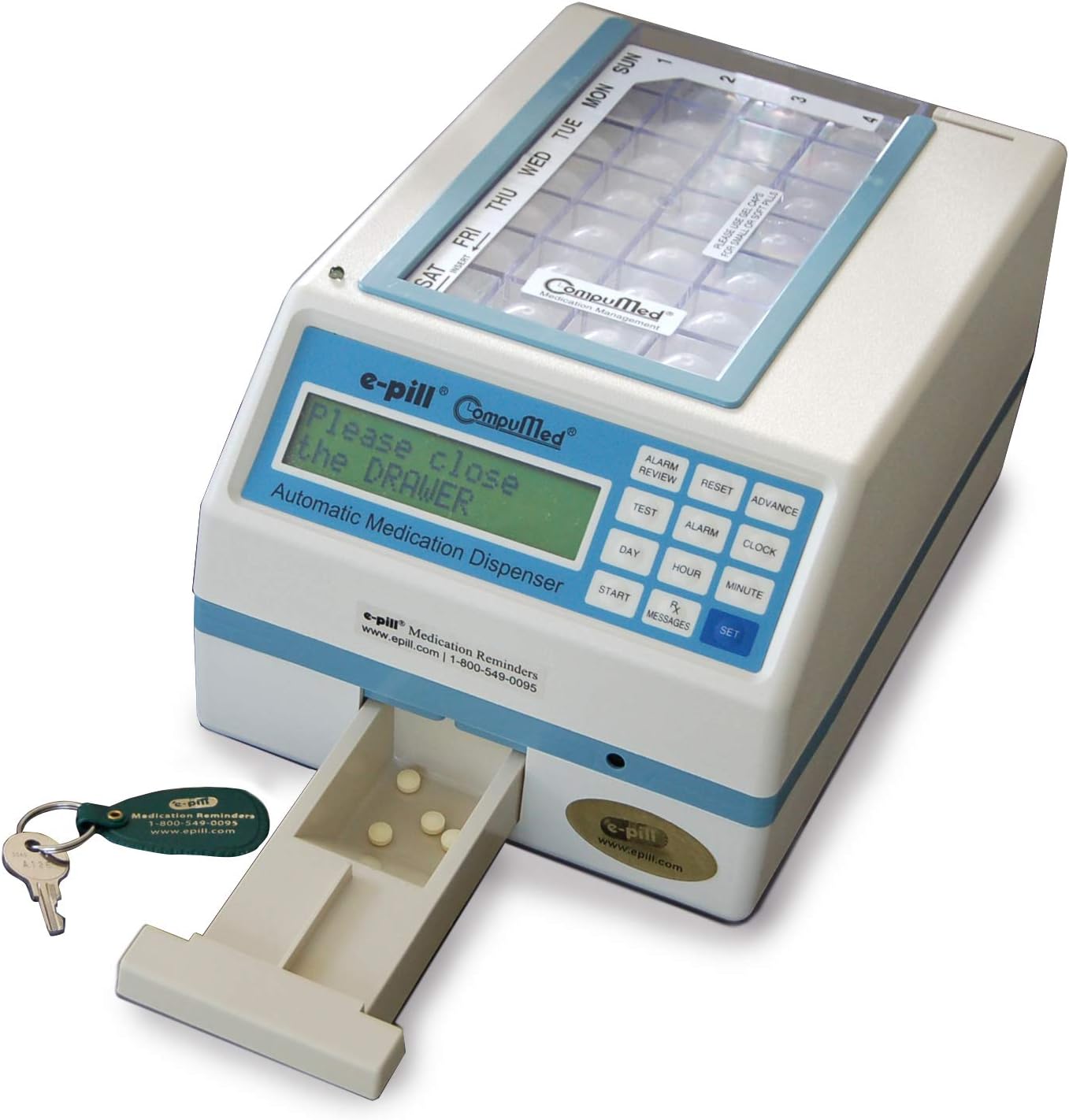 CompuMed - Distributore automatico di pillole antimanomissione - Alimentato a corrente alternata