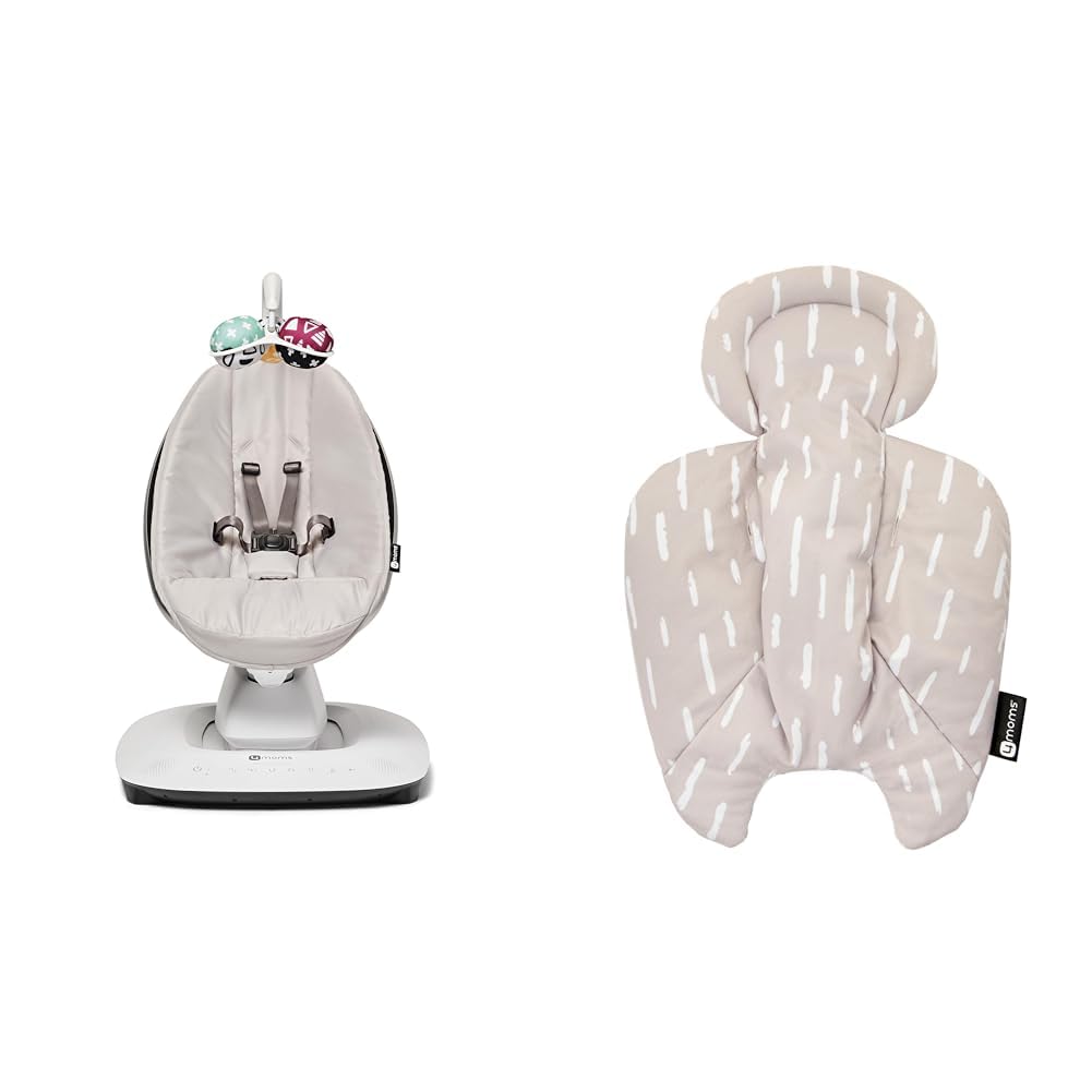 4moms MamaRoo Multi Motion Baby Swing, Bluetooth, 5 Motions, Gray, Plastic Frame, AC Adapter