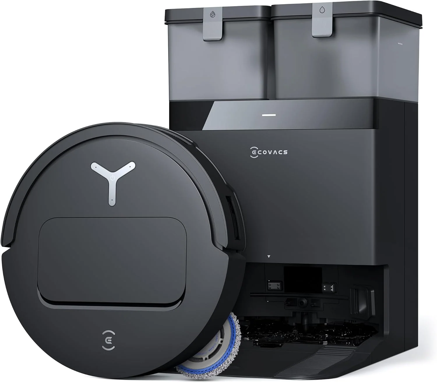 ECOVACS DEEBOT T50 PRO Omni Saugroboter mit Wischfunktion, Ausfahrende Seitenbürste und Wischmopp, 15.000 Pa, T30 PRO OMNI-Upgrade, Auto Zugabe von Reinigungslösung, Moppwäsche mit 75°C heißem Wasser