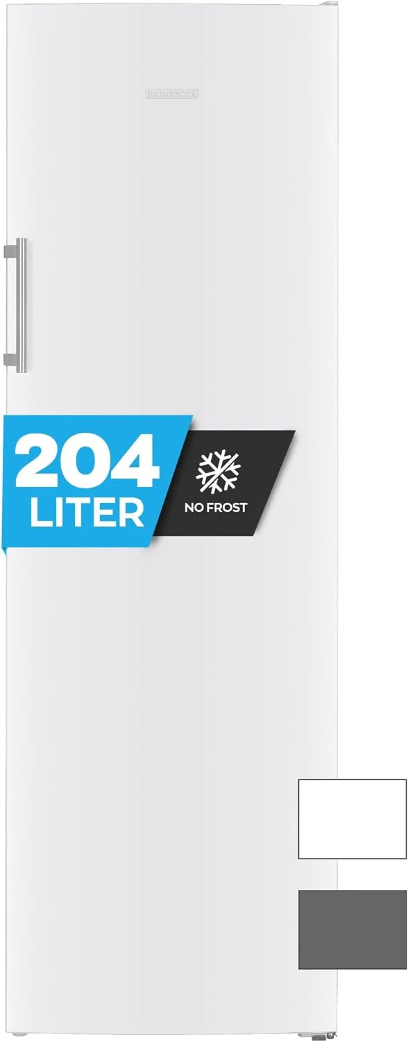Heinrich´s Gefrierschrank 204L Temperatur: -14°C~-22°C, Volumen, Freezer, No-Frost Schutz, 4x Gefrierschubladen, 2x Schubfächer, LED-Display