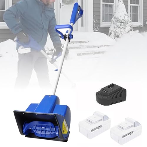 Spazzaneve Elettrico con 2 Batterie   Pala per Neve Senza Fili con Manico Regolabile, Soffiatore di Neve Portatile, Distanza di Lancio di 6 M, Gettaneve per Vialetto, Patio, Parco Giochi, Fattoria : Amazon.it: Giardino e giardinaggio