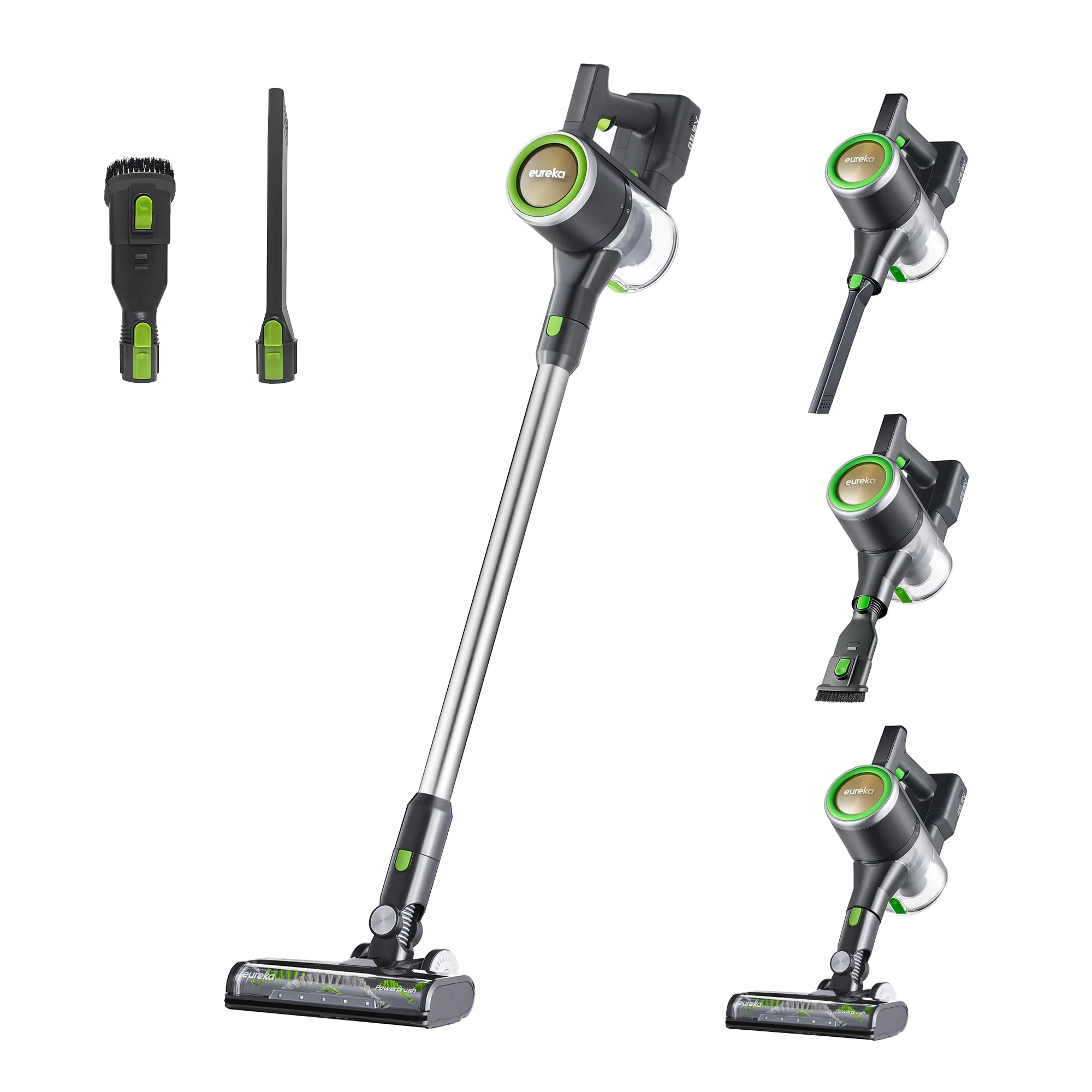 Eureka NEC180 RapidClean Pro Cordless Stick and Handheld Vacuum Cleaner for Hard Floors, Battery Operated Portable Vacuum Cleaner with Maximum Efficiency Powerful Suction White