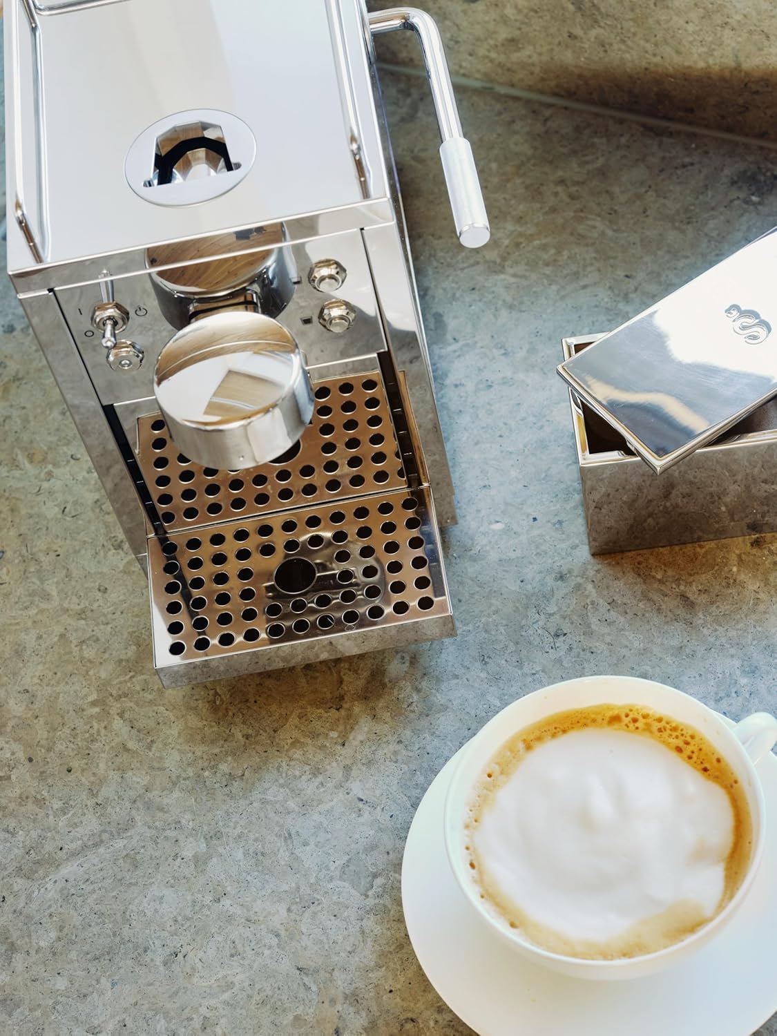 Die Original 2 Kaffeemaschine, Nespresso® kompatible Kapselmaschine, Espressomaschine aus Edelstahl, skandinavisches Design, langlebige, reparierbare Kaffeemaschine