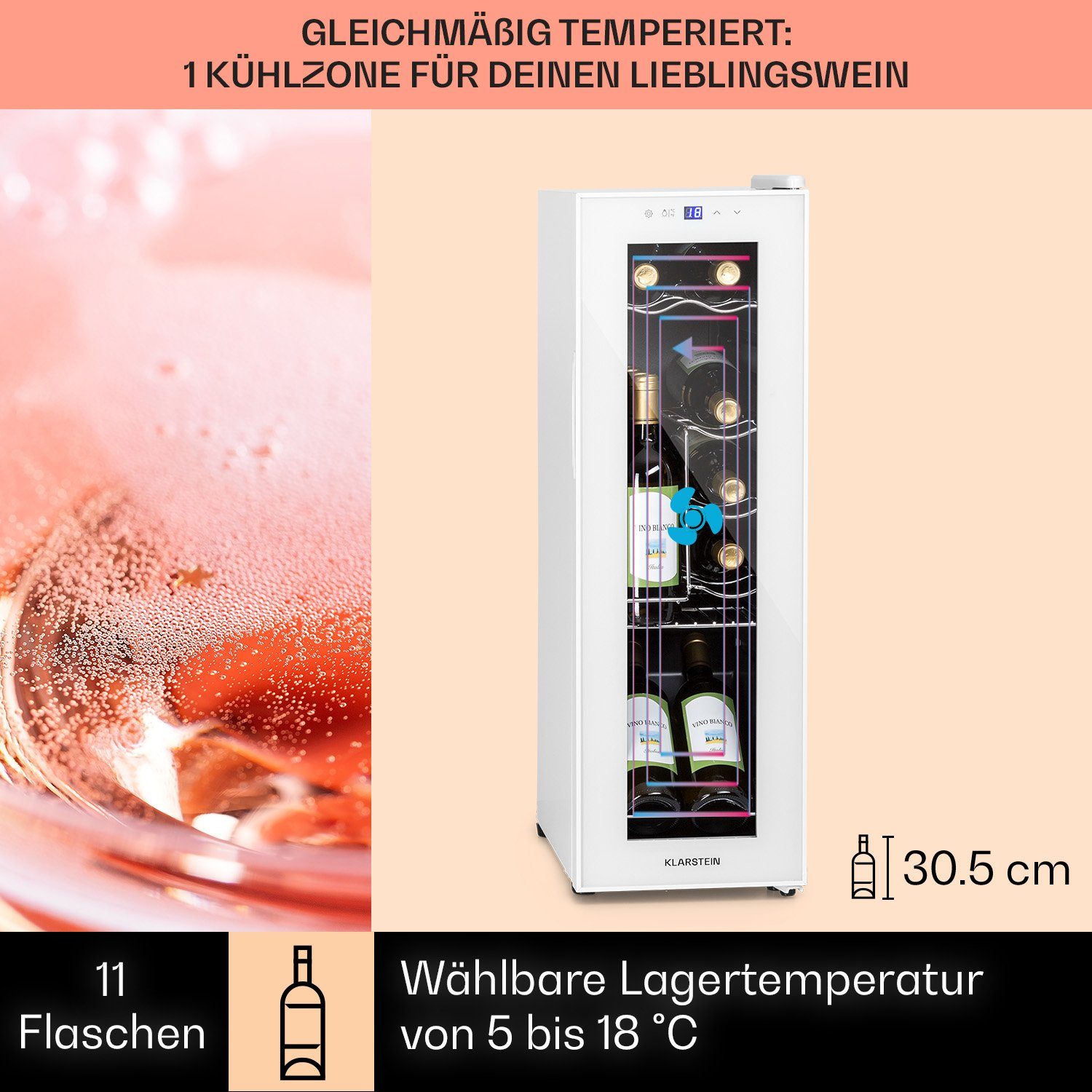 Weinkühlschrank Shiraz 12 Slim Uno