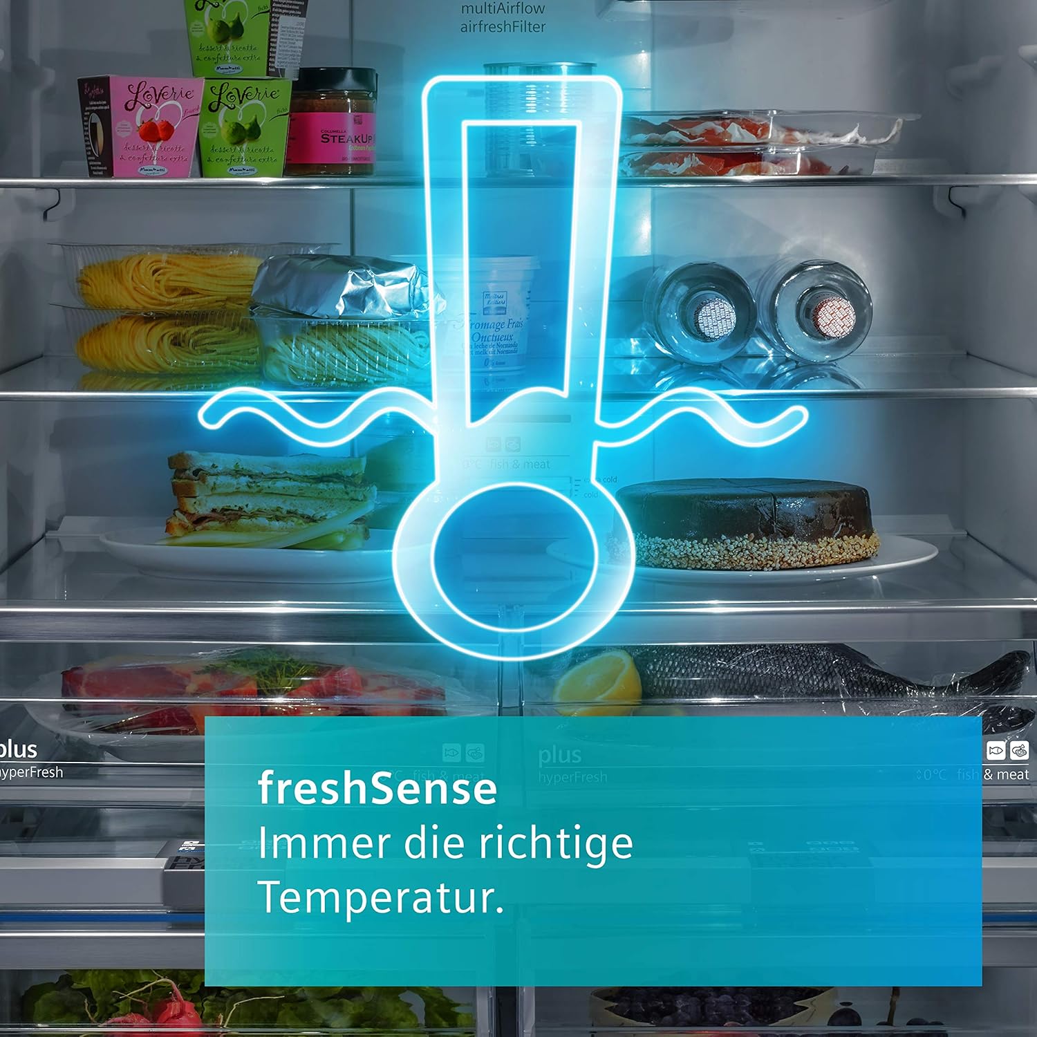 SIEMENS KG39EAICA iQ500 Kühl-Gefrier-Kombination, 201 x 60 cm, 249 L Kühlen + 94 L Gefrieren, LowFrost seltener abtauen, LED-Beleuchtung gleichmige Ausleuchtung, BigBox Platz für groes Gefriergut