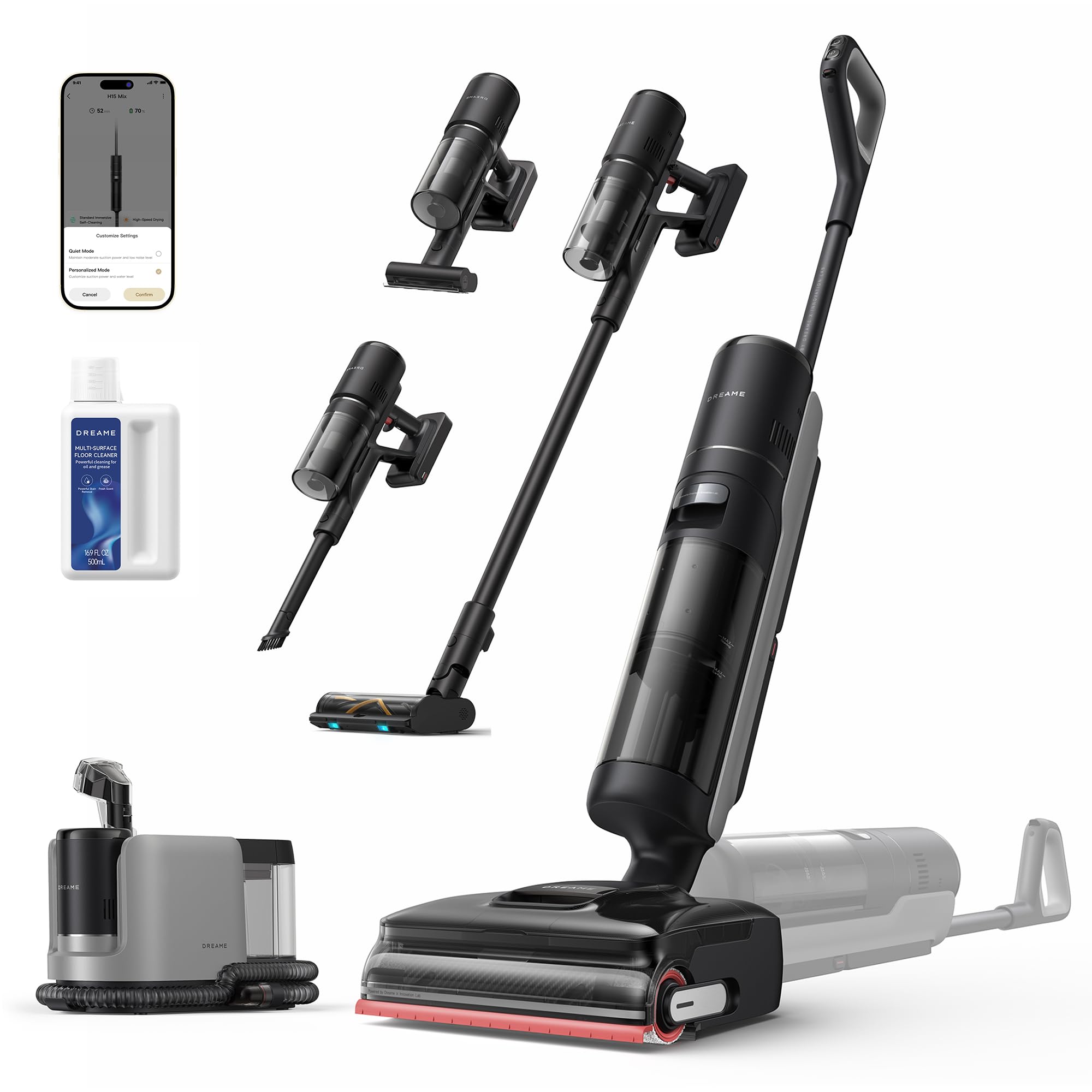 Nass- und Trockensauger H15 Mix 7-in-1 mit KI-Roboterarm und 23.000 Pa Saugkraft, 100 °C Bürstenreinigung und 5 Min. 90 °C Trocknung