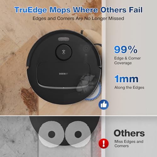 ECOVACS DEEBOT N30 PRO OMNI Robot Vacuum and Mop, 10000Pa Suction, TruEdge Adaptive Edge Mopping, ZeroTangle 2.0 Technology,140℉ Hot Water Mop Washing, Hot Air Drying, Self Emptying, Auto lift Mopping