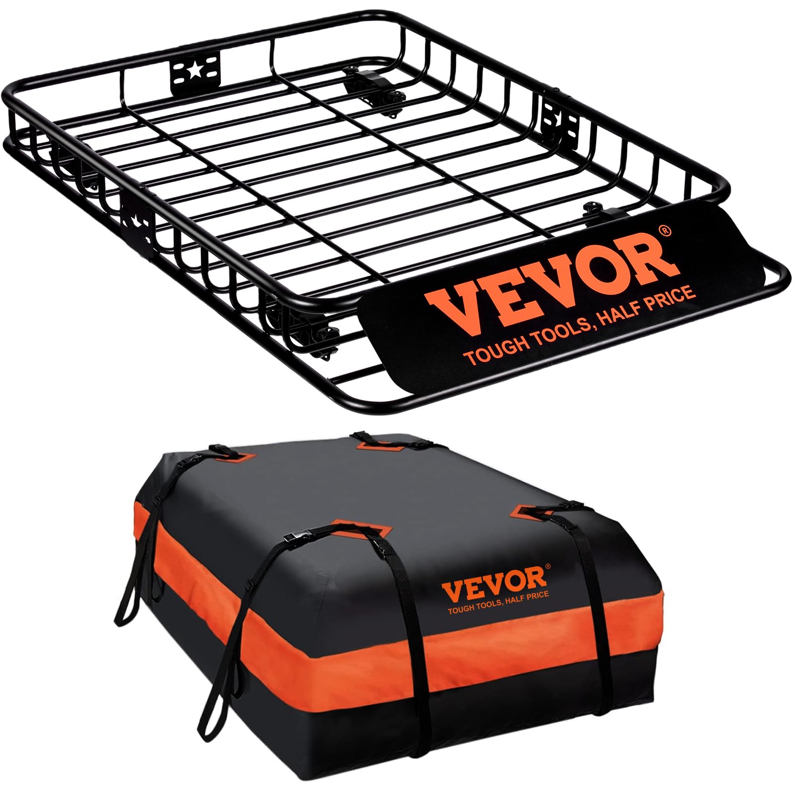 VEVOR Dachgepäckträger 1305 x 915 x 127 mm 90,7 kg Dachkorb für Fahrzeuge hohe Traglast robuste Konstruktion