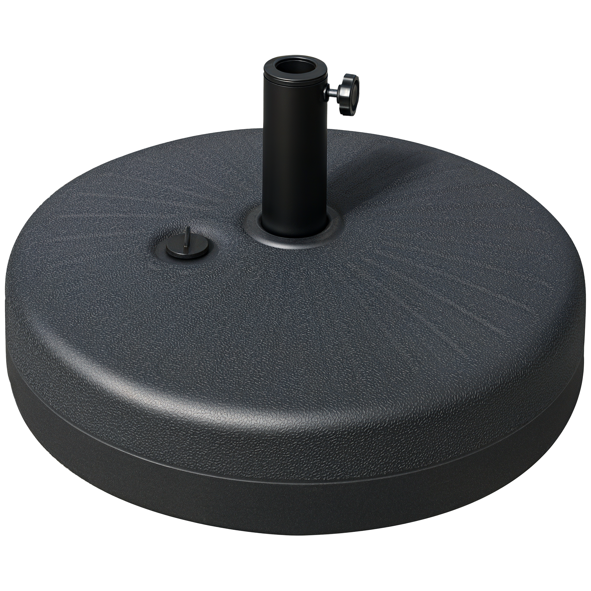 Outsunny Sonnenschirmständer 22 kg Schirmständer Rund Schirmhalter, Schirmgewicht, Ständer für Sonnenschirm 38/48mm Rohrdurchmesser, für Balkon, Terasse, Garten, Schwarz
