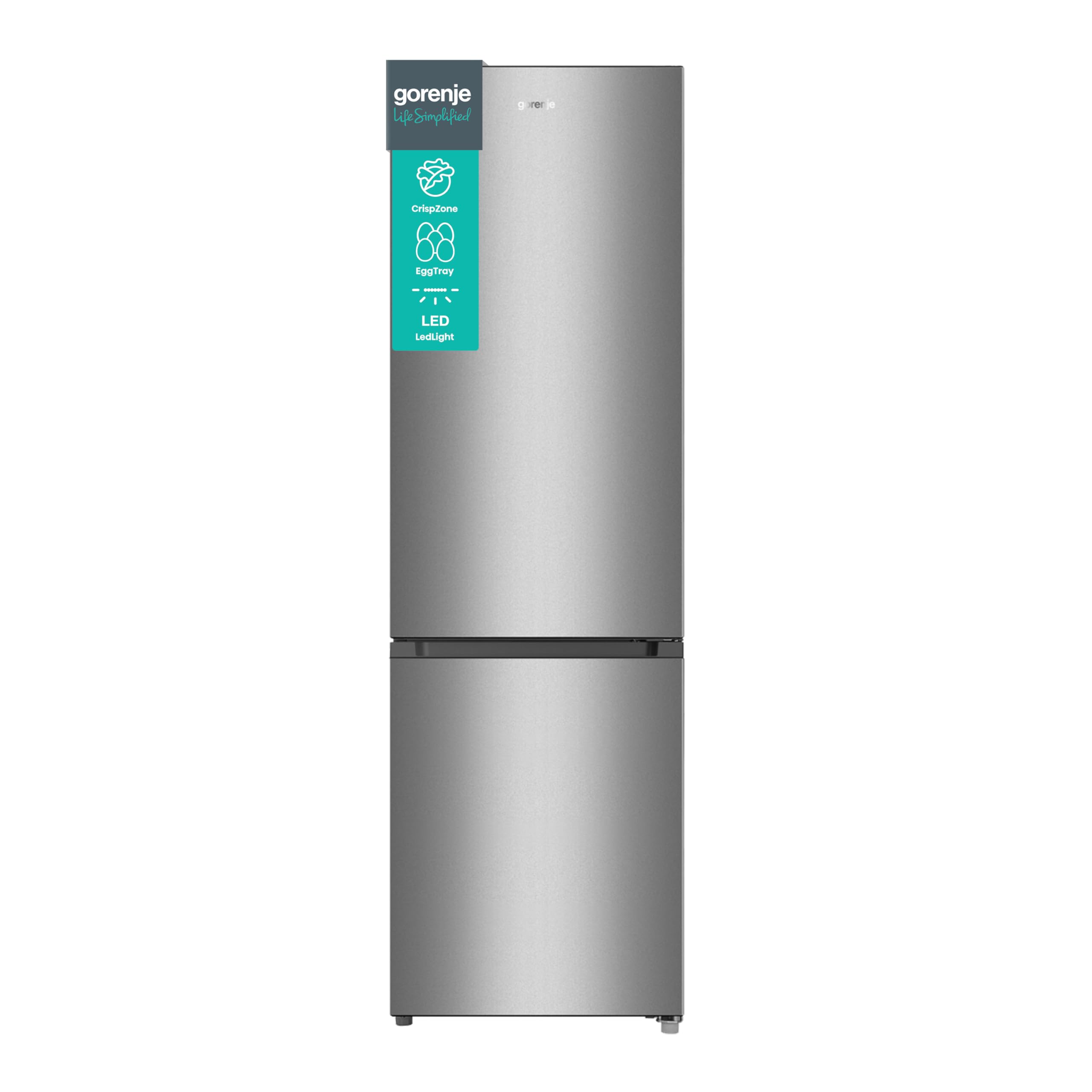 Gorenje RK 4182 PS4 Kühlgefrierkombination 180 cm 198 L Kühlteil 66 L Gefrierteil 39 dB LED Gemüsefach Grau