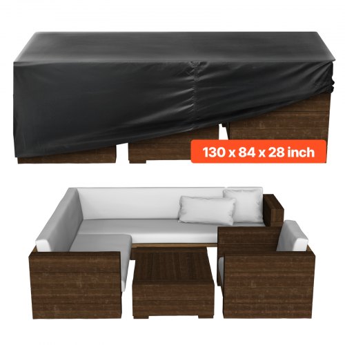 VEVOR Schutzhülle Abdeckplane für Terrassenmöbel 420D Wasserfest 330x214x71cm
