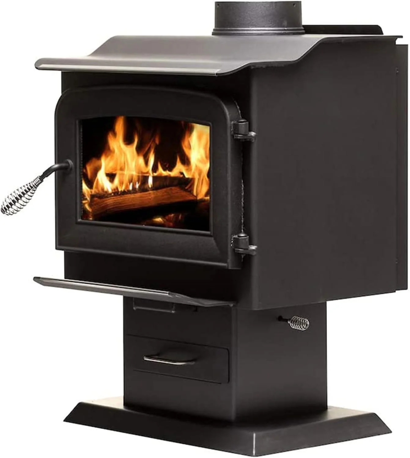Ashley Hearth AW1120E P Wood Stove, 68,000 BTUs, 1200 Sq. Ft. Heating, Pedestal Base, EPA Certified