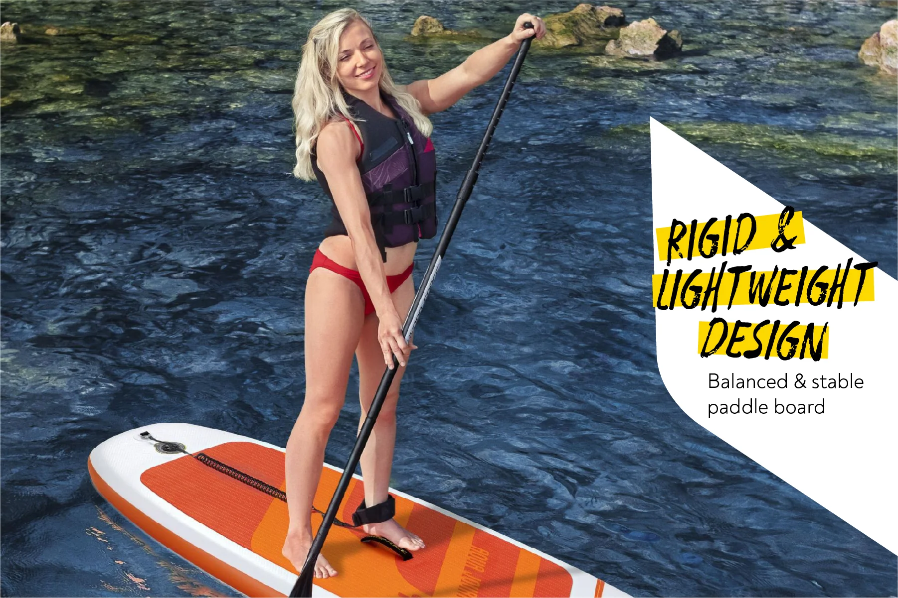 2025 Hydro-Force Aqua Journey SUP Set – Tavola da Stand-Up Paddle gonfiabile da 9 piedi con accessori, ideale per principianti e tempo libero