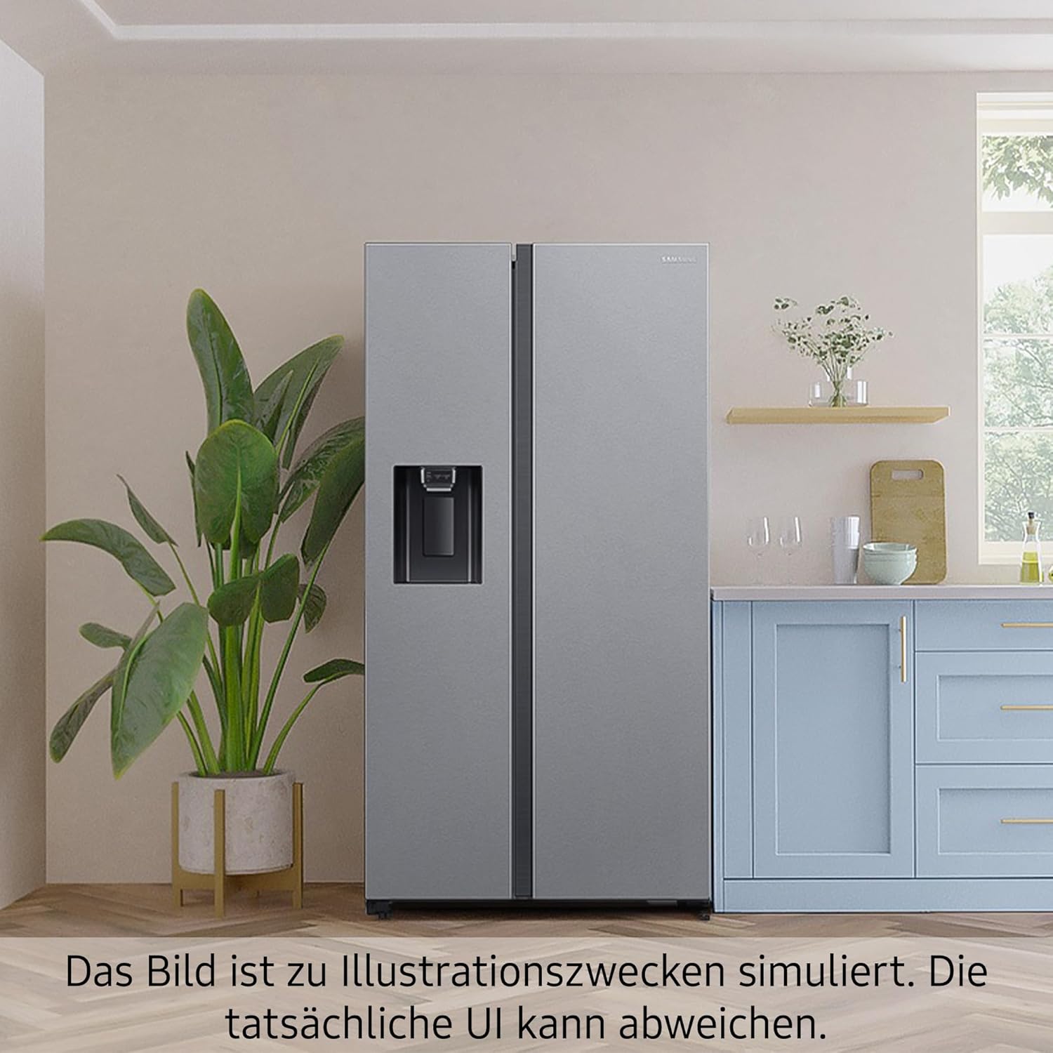 RS6GA8521B1/EG Side-by-Side Kühlschrank, 178 cm, 634 , 225  Gefriervolumen, Space Max Technologie, Premium Black Steel