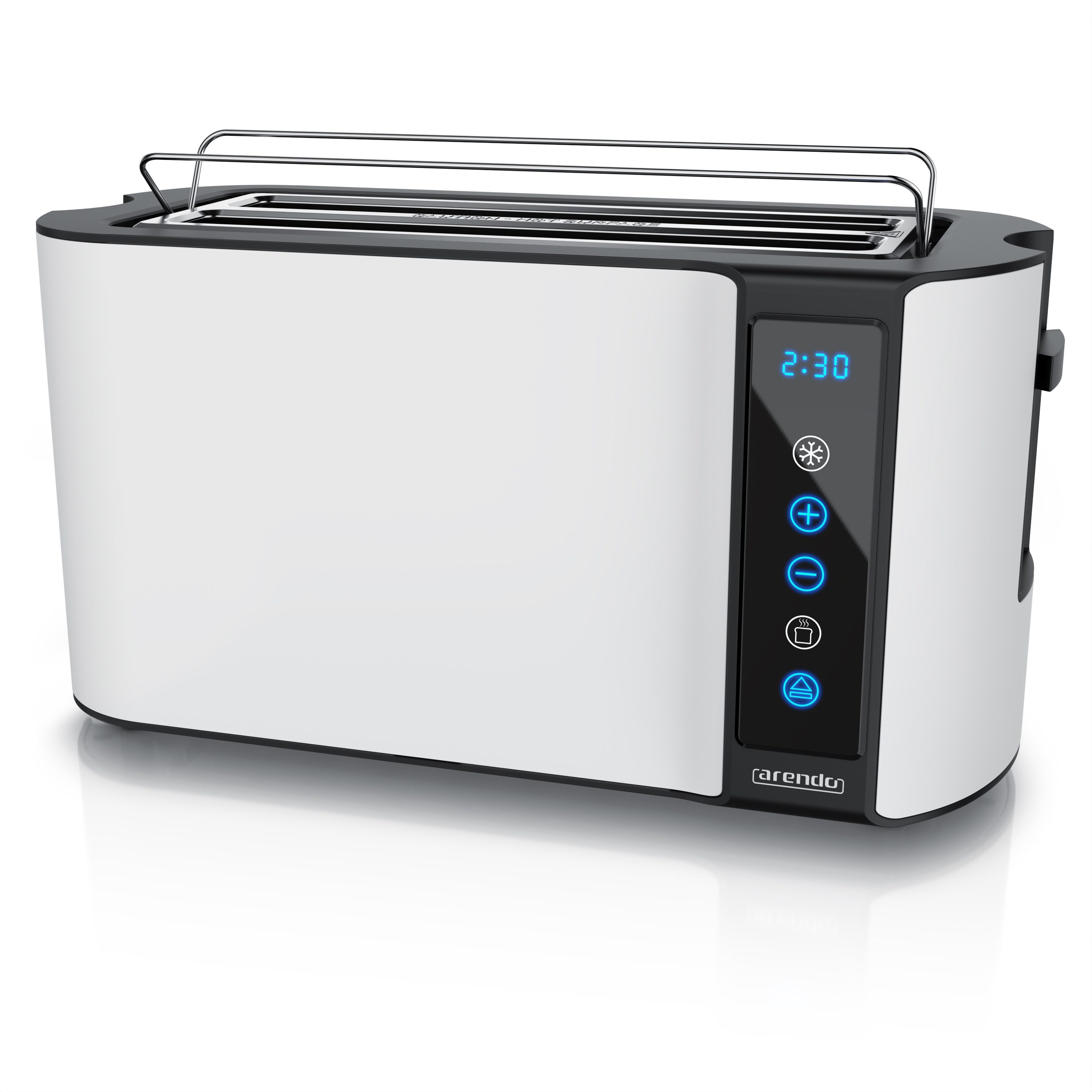 Toaster Wärmeisoliertes Doppelwandgehäuse, Display mit Restzeitanzeige