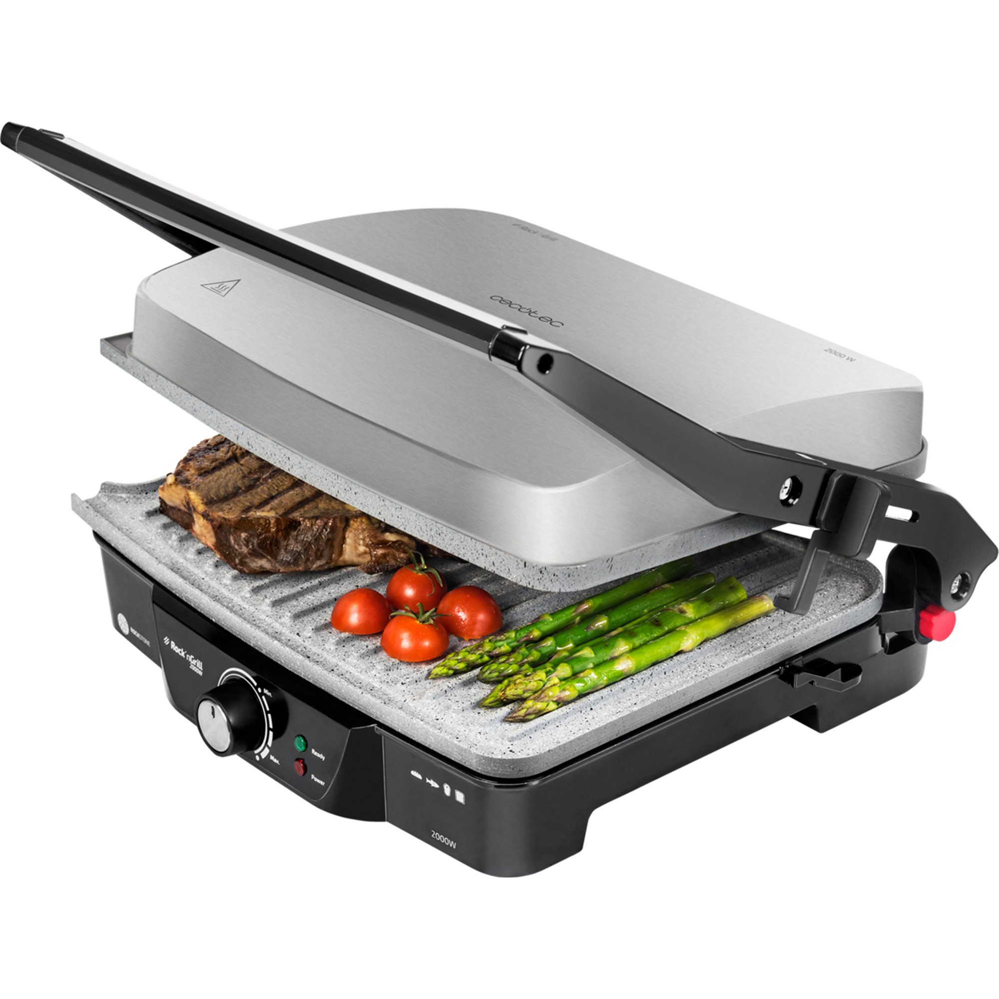 Elektrogrill Cecotec Kontaktgrill Rock’n Grill 2000 W, (2.000