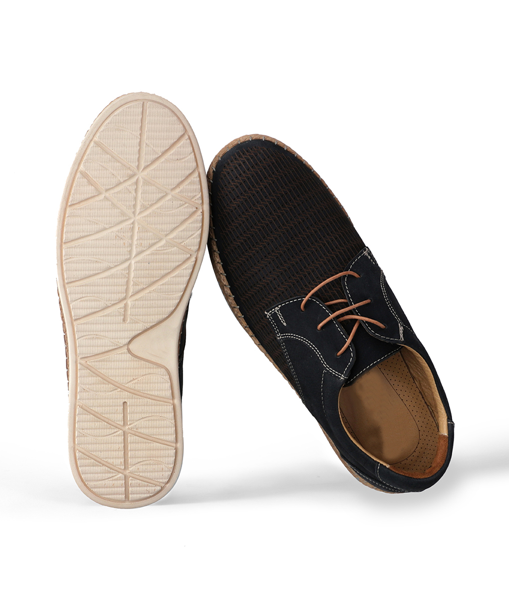 Daryl Mens Low Top Black Leather Sneakers