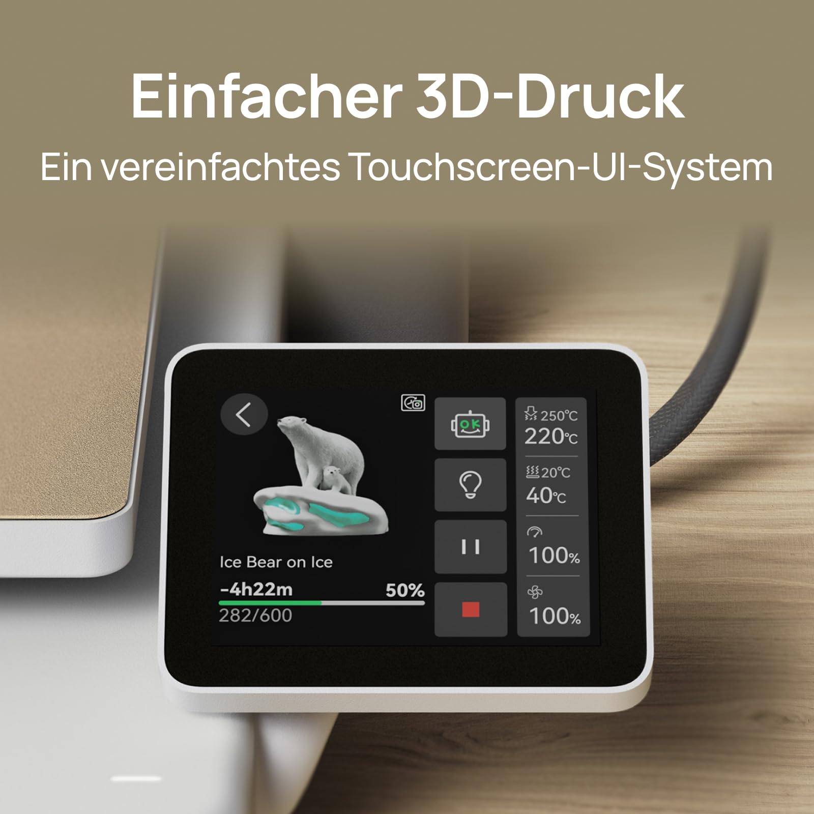 FDM-3D-Drucker A1 Combo mit AMS lite Mehrfarbdruck 500 mm/s 10.000 mm/s² automatische Kalibrierung LED-Lampen-Set Touchscreen