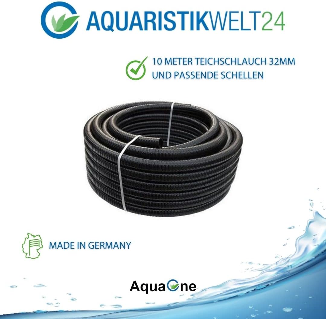 AquaOne Teichfilter Set mit Teichpumpe I Filteranlage CPF-15000 für einen Teich bis 30.000 Liter I Komplettset mit UV Lampe Eco Pumpe 30 Watt Teichschlauch Nr. 29