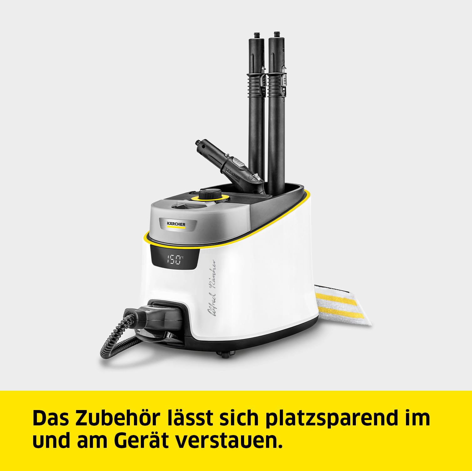Dampfreiniger SC 5 Deluxe Signature Line Dampfdruck 4 bar VapoHydro-Funktion abnehmbarer Tank Kindersicherung Teppichgleiter