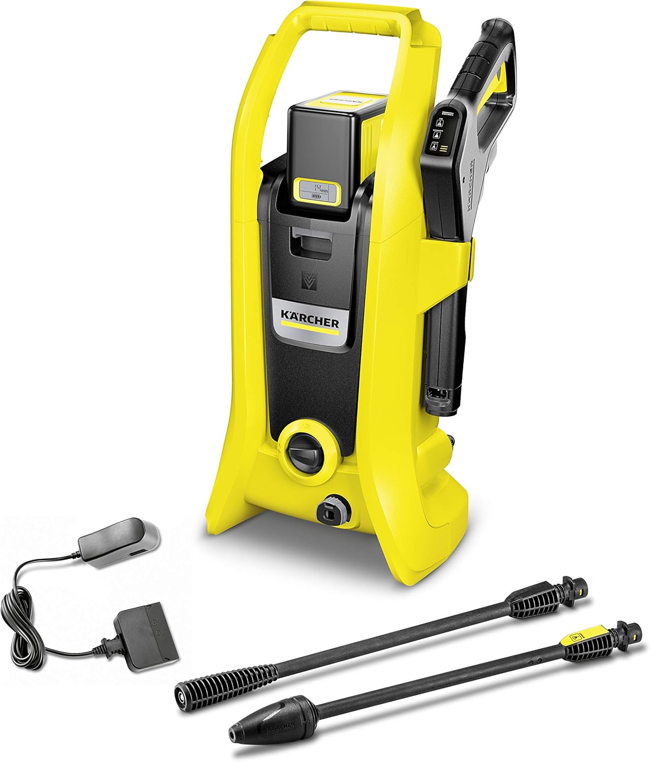 Kärcher 36 V Akku-Hochdruckreiniger K 2 Battery, Druck: 110 bar, 1-fach Strahlrohr, Dreckfräser, Gartenschlauchanschluss A3/4, Gewicht: 4,5 kg, verwendbar mit dem Kärcher 36-V-Akku, ohne Akku