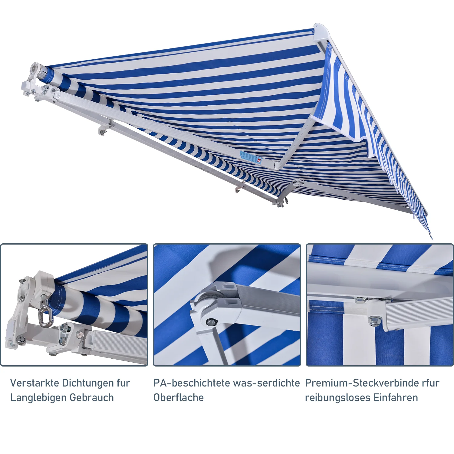 Sonnewelt Gelenkarmmarkise mit manueller Kurbel