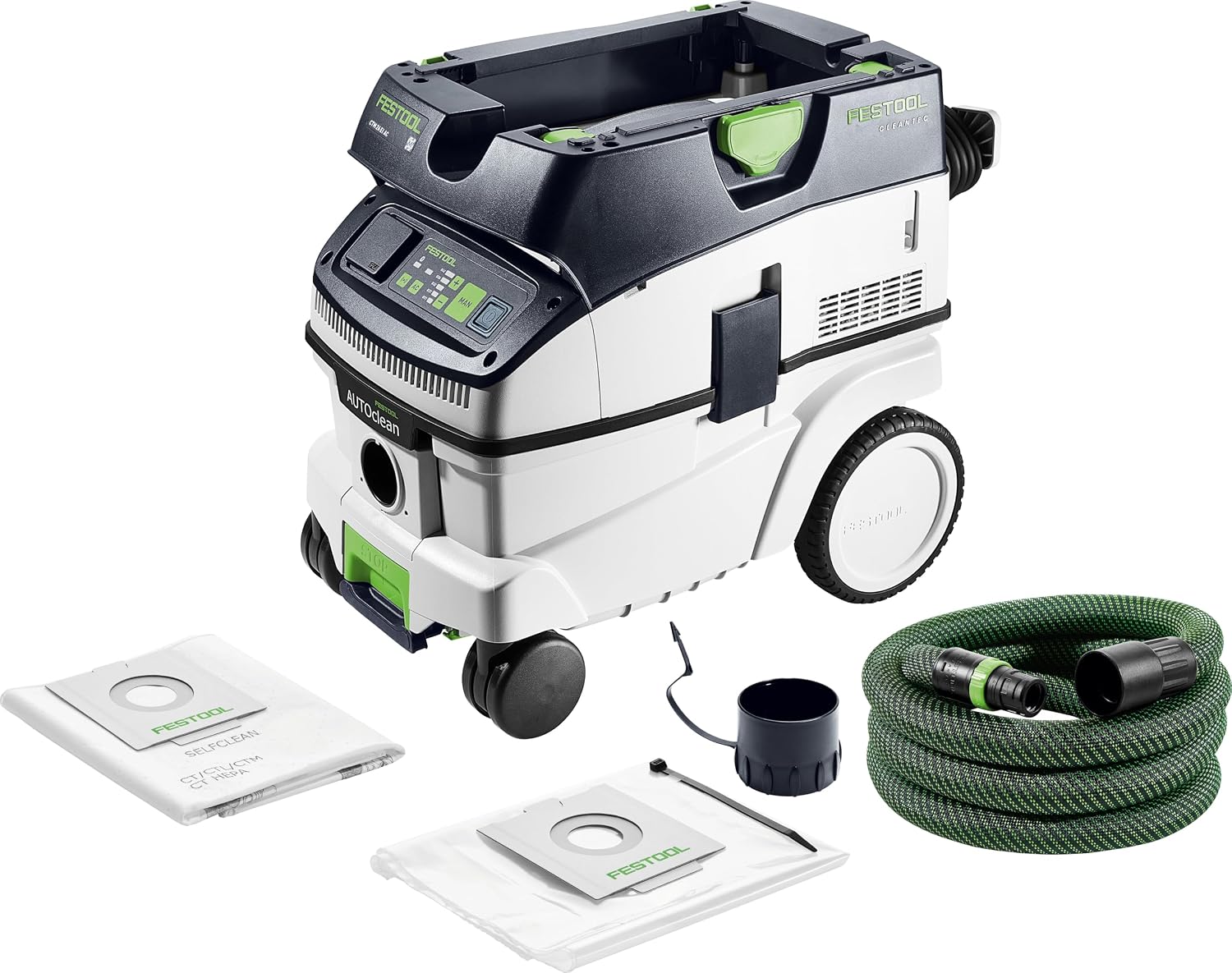 Festool Staubsauger, Schwarz/Weiß/Grün, Absaugmobil CLEANTEC CTM 26 Ei AC