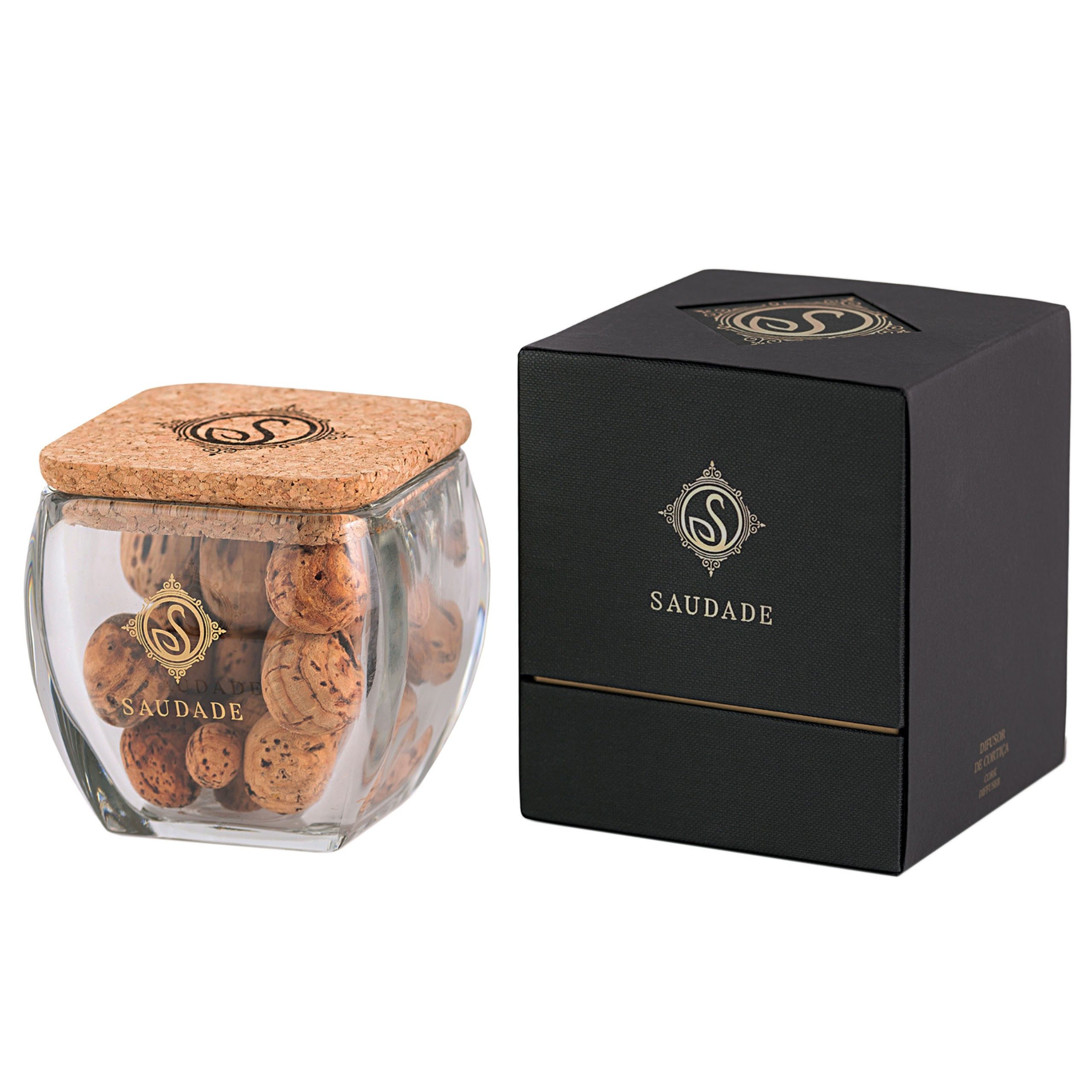 Diffuser SAUDADE Exklusiver Kork-Duftspender - Grüner Tee und Rosen