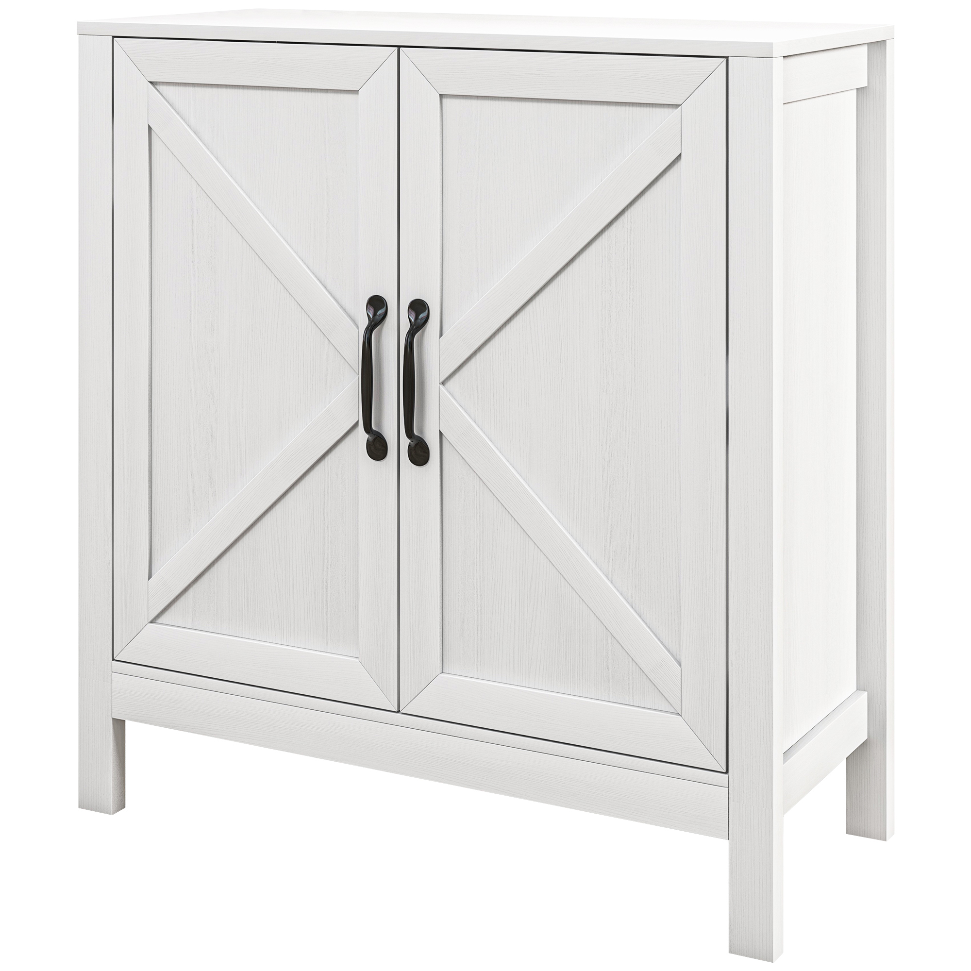 HOMCOM Buffet Aufbewahrungsschrank mit 2 Türen und höhenverstellbarem Regal, charmant und modern, 80B x 35T x 85H cm