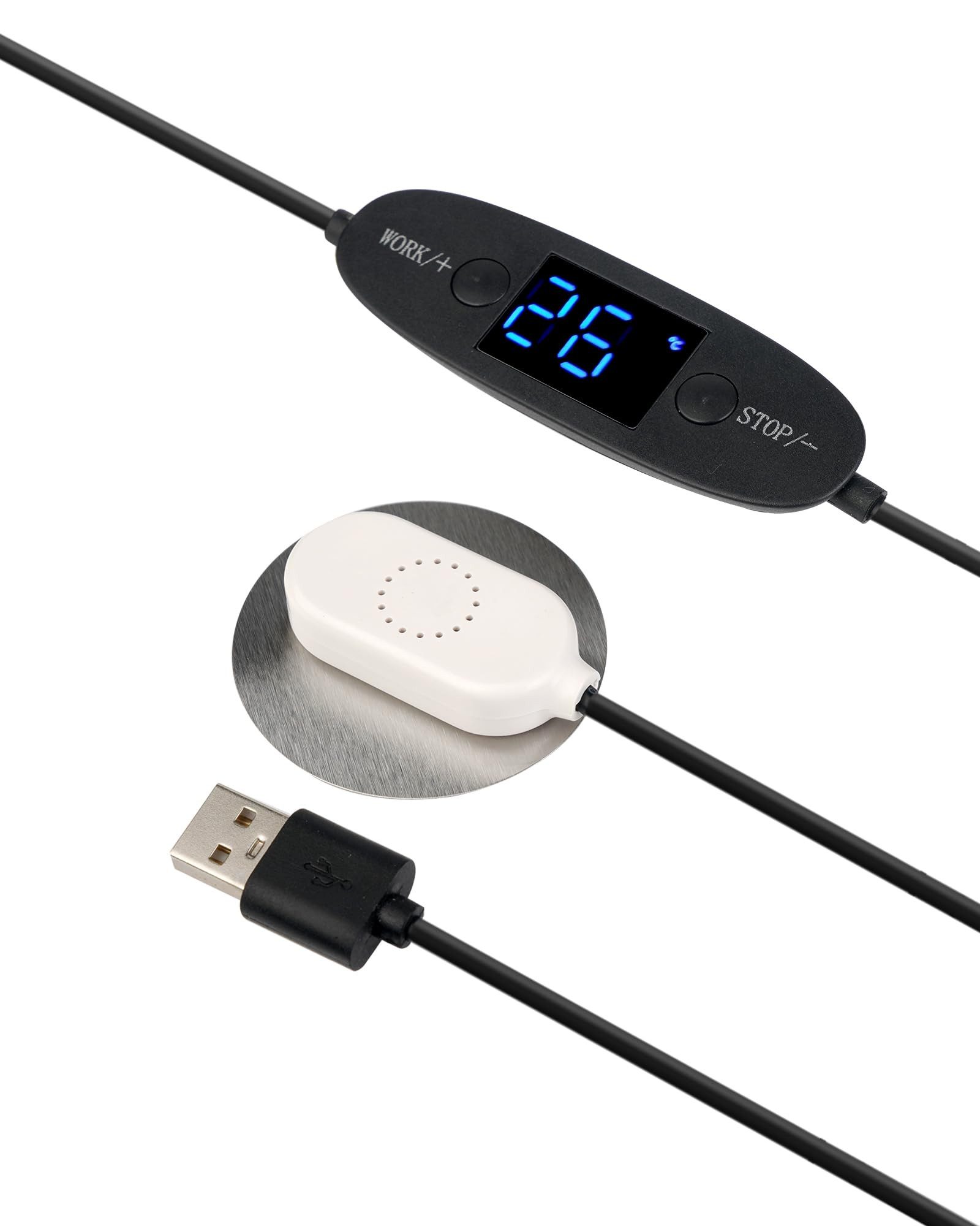 Mini USB-Ventilator 80mm Digitalanzeige temperaturgesteuertes leises Lüftersystem 5V
