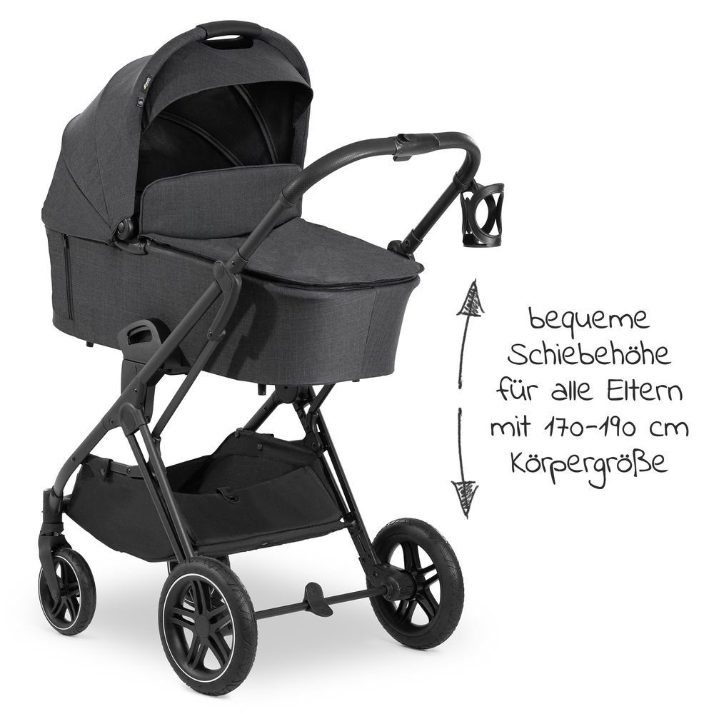 Kombi-Kinderwagen Vision X Duoset Black - Melange Black