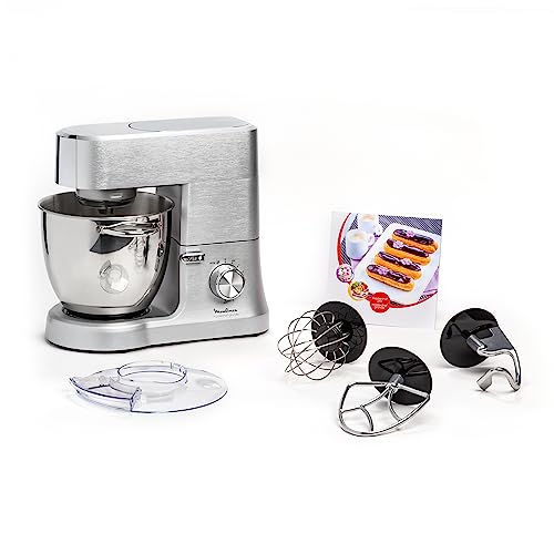 Moulinex Masterchef Impastatrice Planetaria, 6,7 litri, Robot da cucina con Frusta, sbattitore, Gancio Impastatore, 1500 W, 8 velocità, QA810D : Amazon.it: Casa e cucina