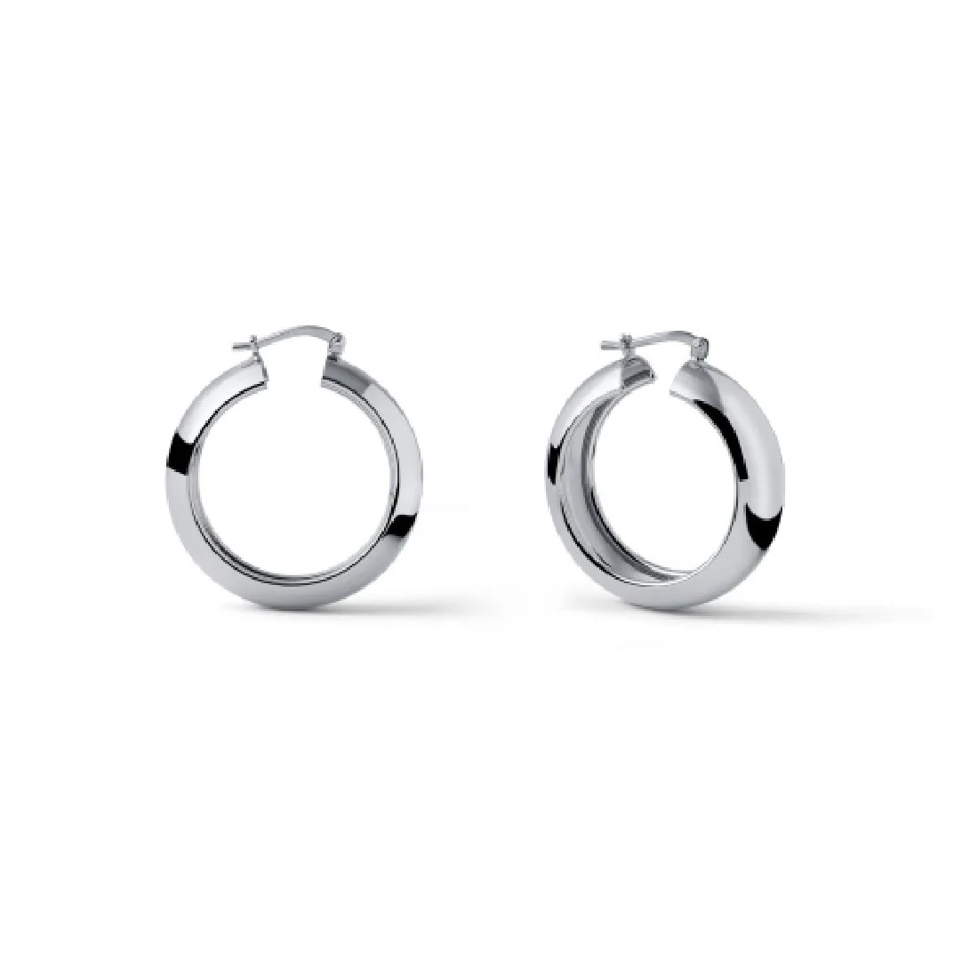 Orecchini Unoaerre a cerchio argentati 2690