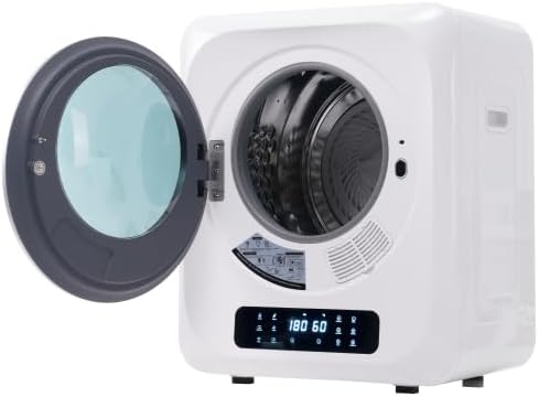 Leiser Ablufttrockner für die Wand 60 dB Edelstahl-Trockner mit 4 kg Fassungsvermögen, 850W, LED-Display für kleine Haushalte in Wohnung, 6 Programmen