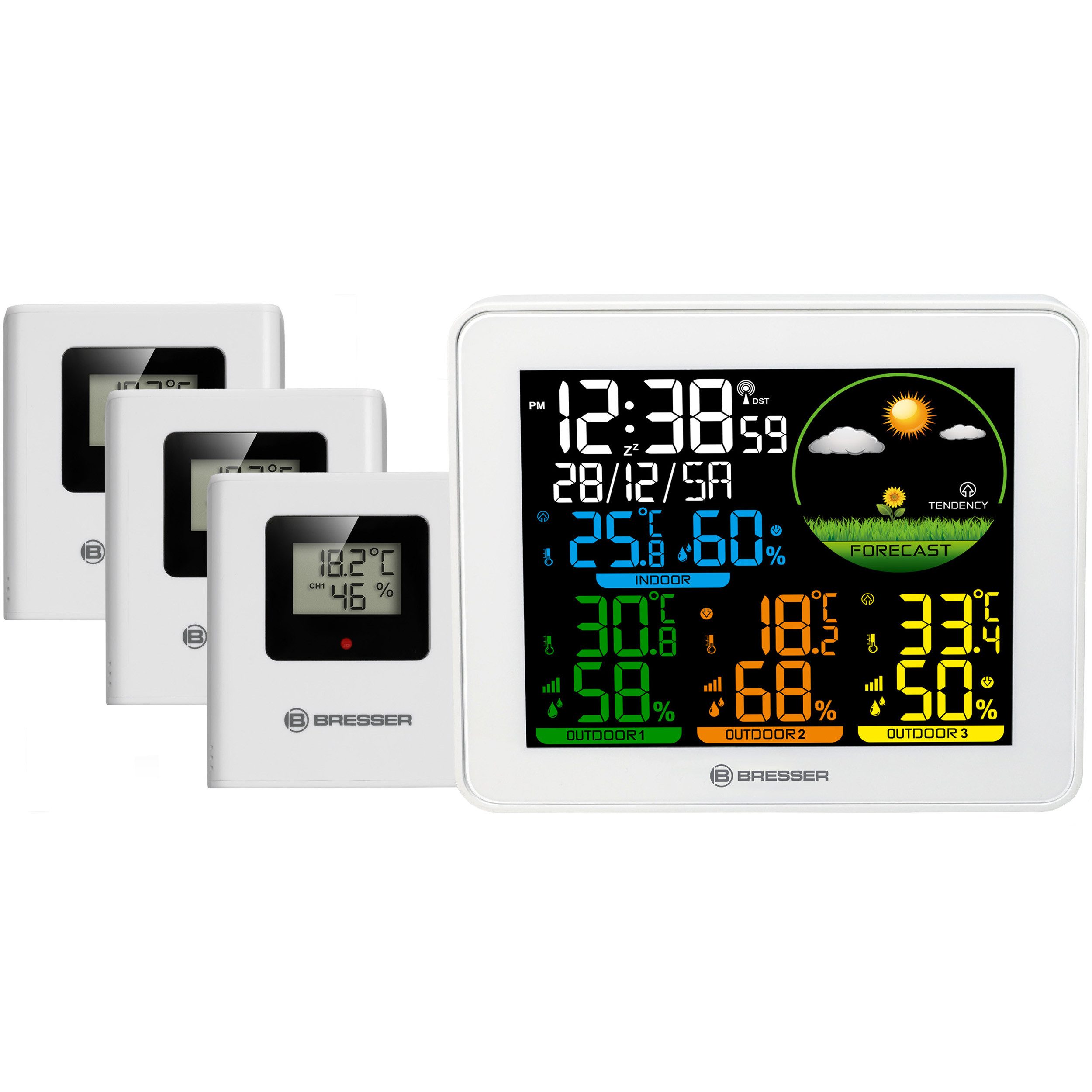 Wetterstation BRESSER Farbwetterstation mit 3 Sensoren