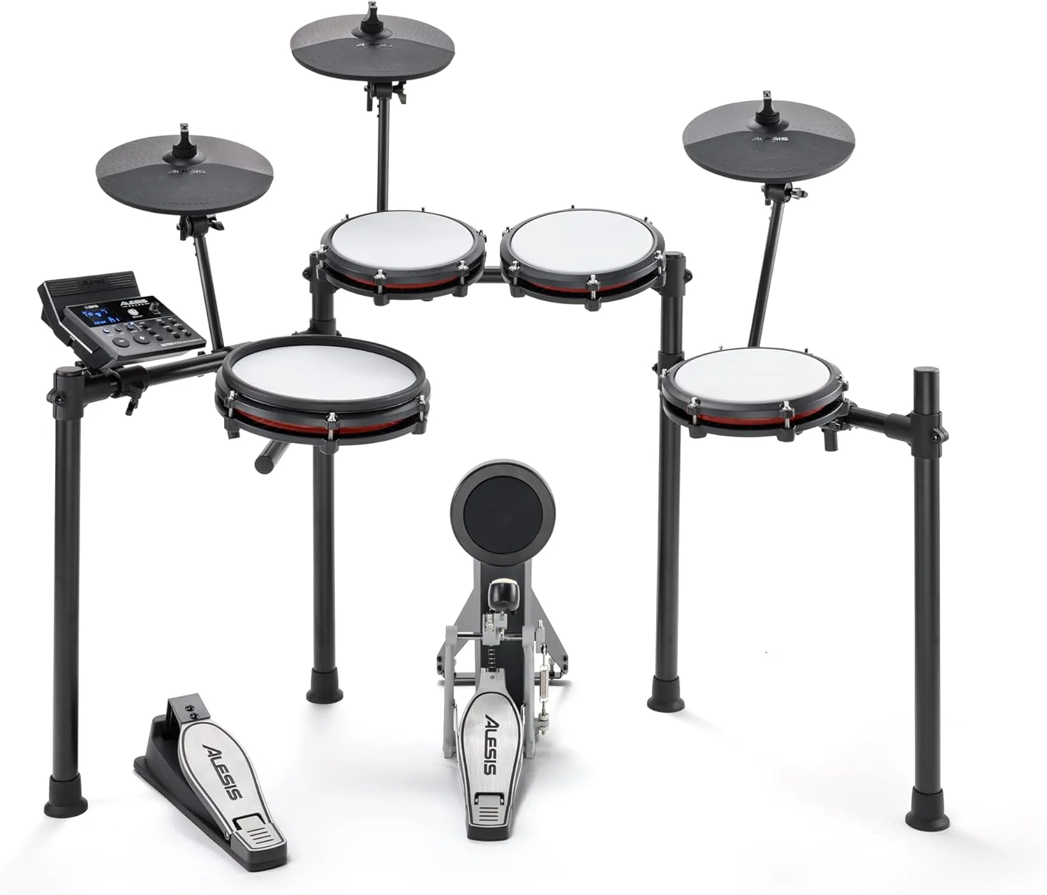 Alesis Nitro Max Kit Batería Electrónica con Parches Silenciosos de Malla, Caja de Doble Zona de 10