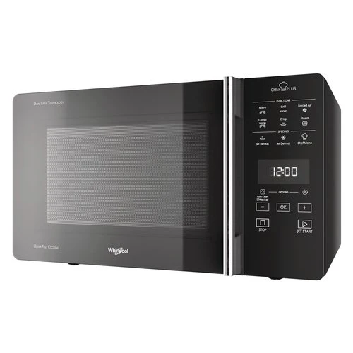 Microonde Combinato Whirlpool Chef Plus Mcp 359 Sl 800 W 25 Litri Grill (A30xL52xP49,4) Funzione Cottura A Vapore Argento