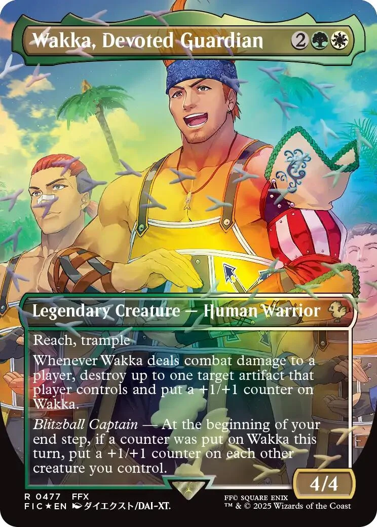 Wakka, Devoted Guardian (Borderless) (Chocobo Track Foil) (477) (FINAL FANTASY)