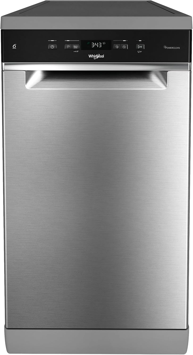 Whirlpool WH4FD11CS7A0X - Lavastoviglie Libera Installazione Per 11 Coperti. Lavastoviglie Con Tecnologia Sesto Senso Larghezza 45,0cm, Profondità 59,0cm, Altezza 85,0cm, Classe Energetica D