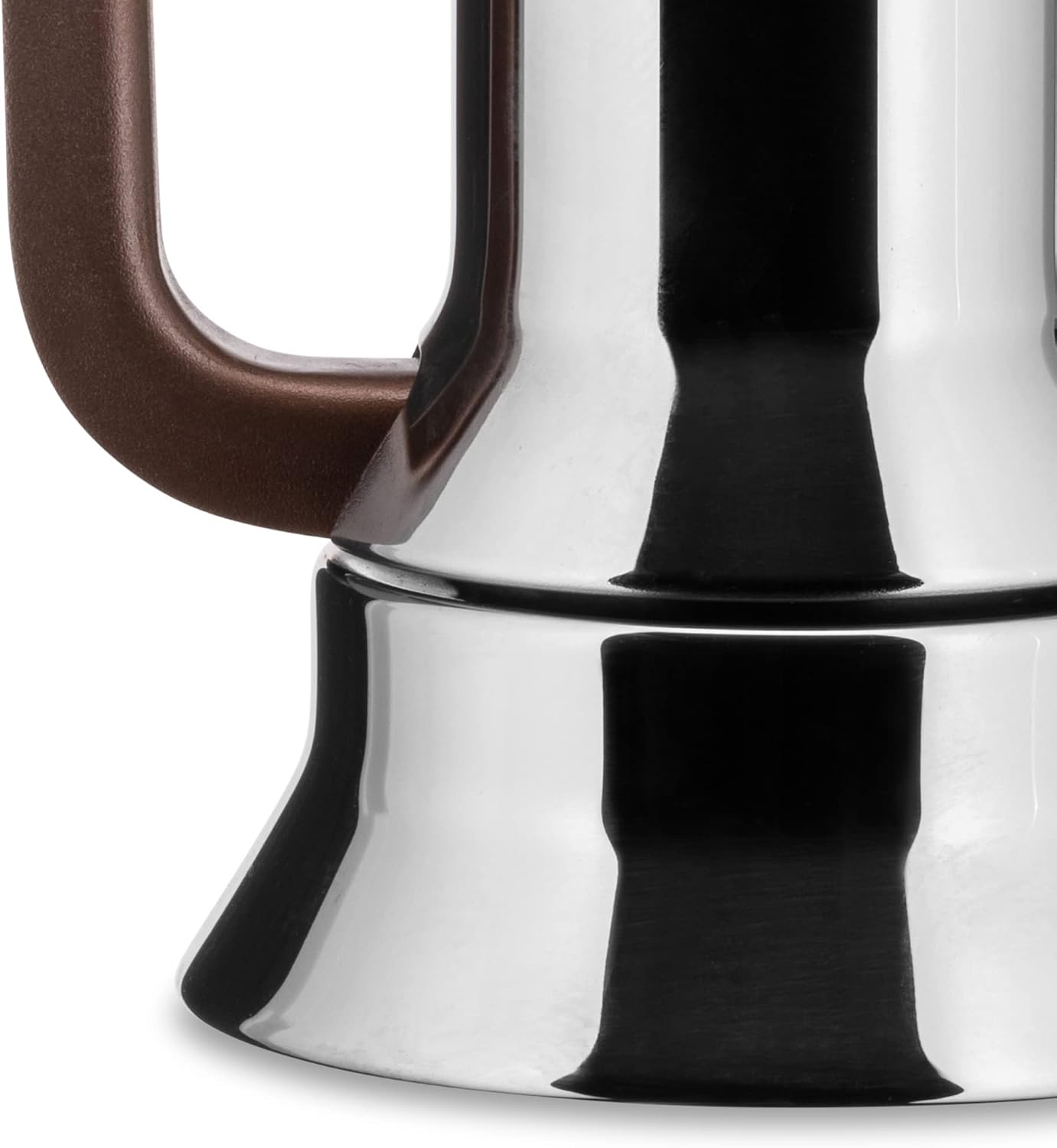 Alessi 9090/3 - Caffettiera di Design con Fondo a Induzione in Acciaio Inossidabile 18/10, 3 Tazze