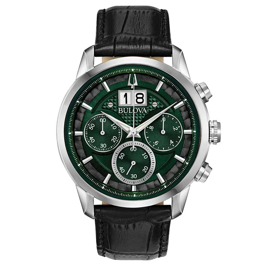 Orologio Bulova 96B310 cronografo Sutton verde