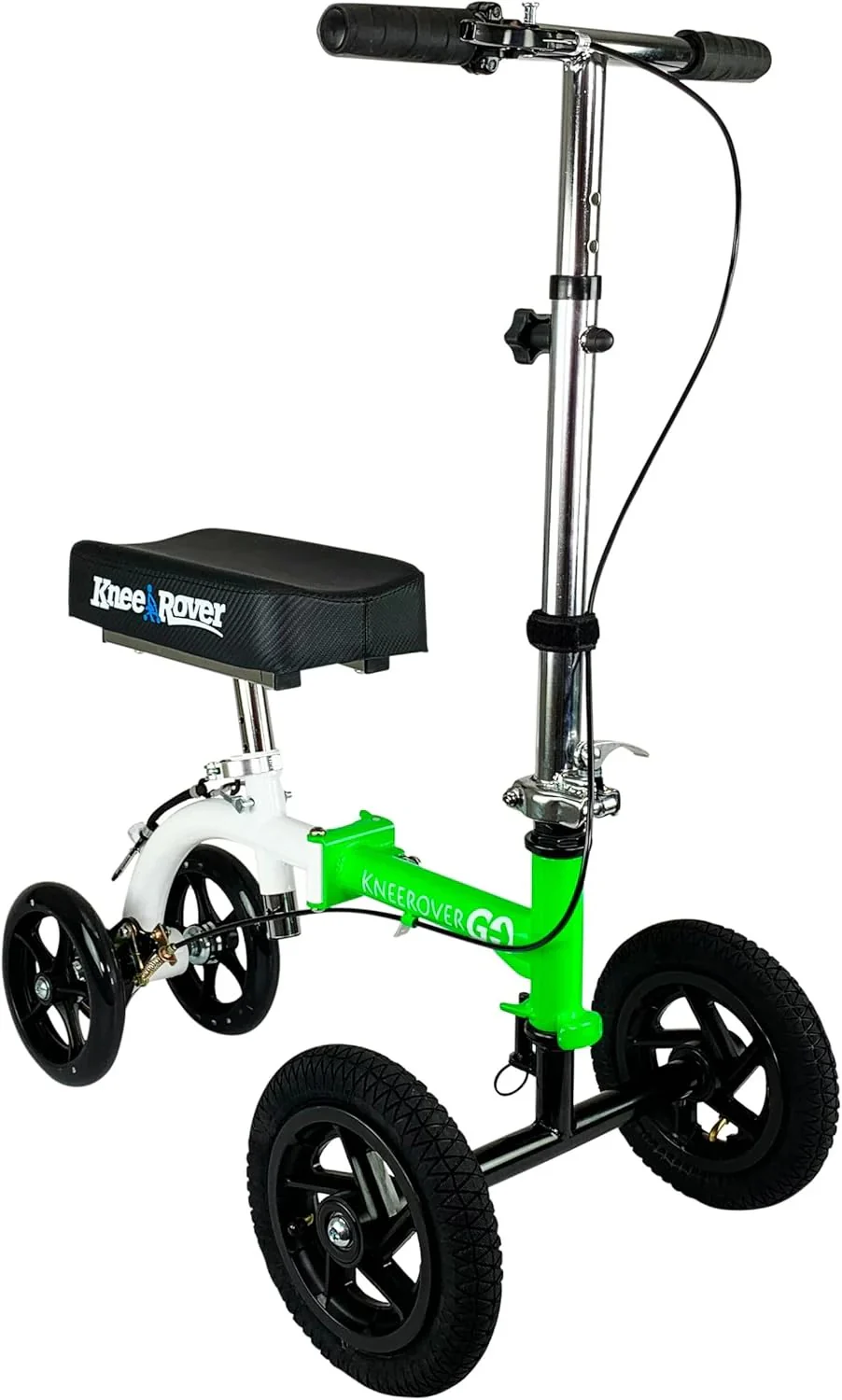 Hybrid �C Most compact all-terrain knee scooter for adults, suitable for foot surgery, robust knee roller for rehabilitation after ankle fractures and foot injuries, leg scooter, best alternative to knee crutches (Green)