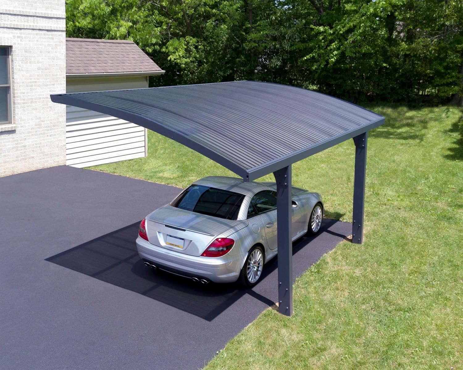 Canopia by Palram Carport Arizona 5000 in policarbonato, alluminio robusto e antiruggine protegge l'auto dalla luce solare