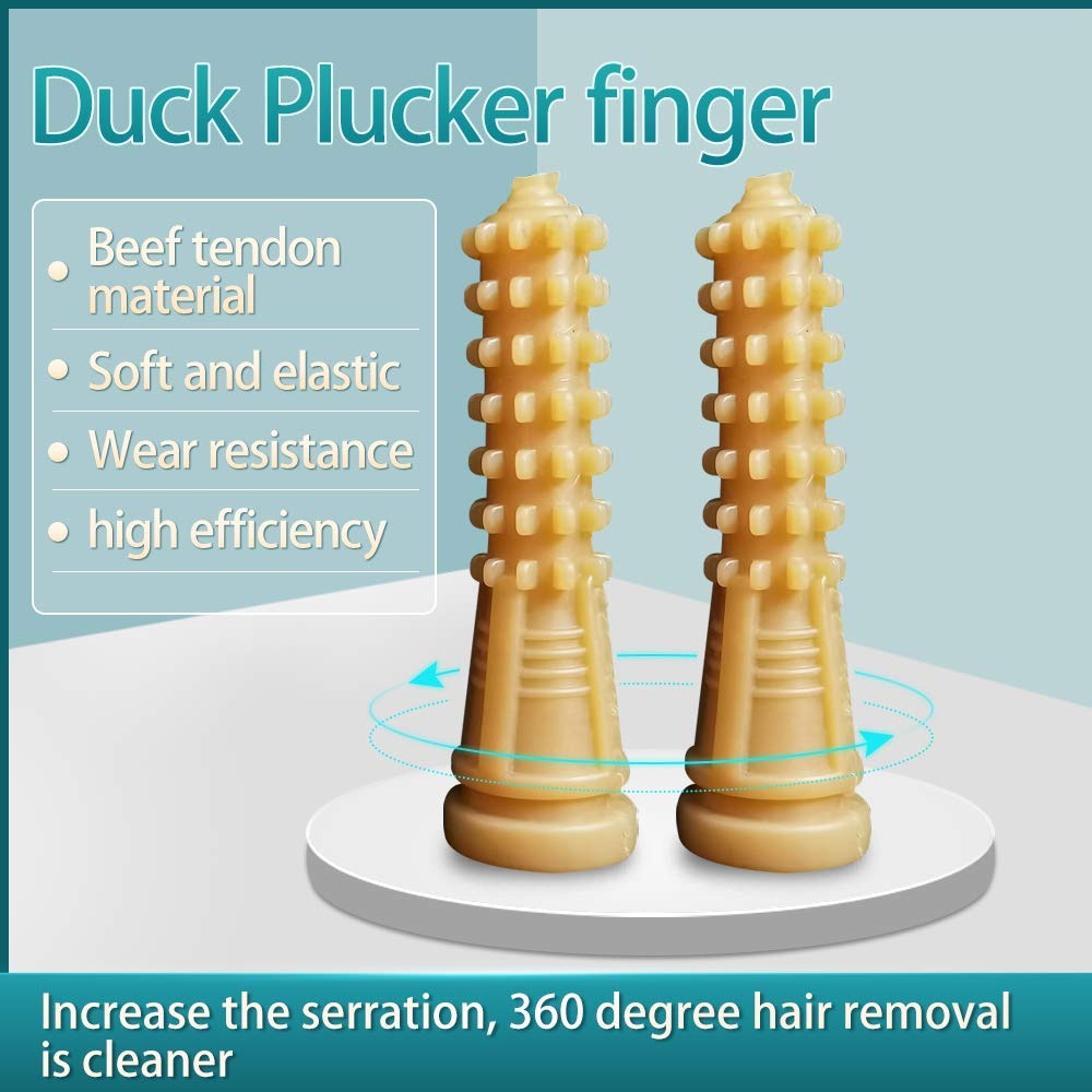 AIDUOJI 50 pz Lunghezza 88mm Anatra spiumatrice Dito in Gomma per pollame spiumatrice Macchina spiumatura Dita Macchina di rimozione dei Capelli Colla Stick Caldo